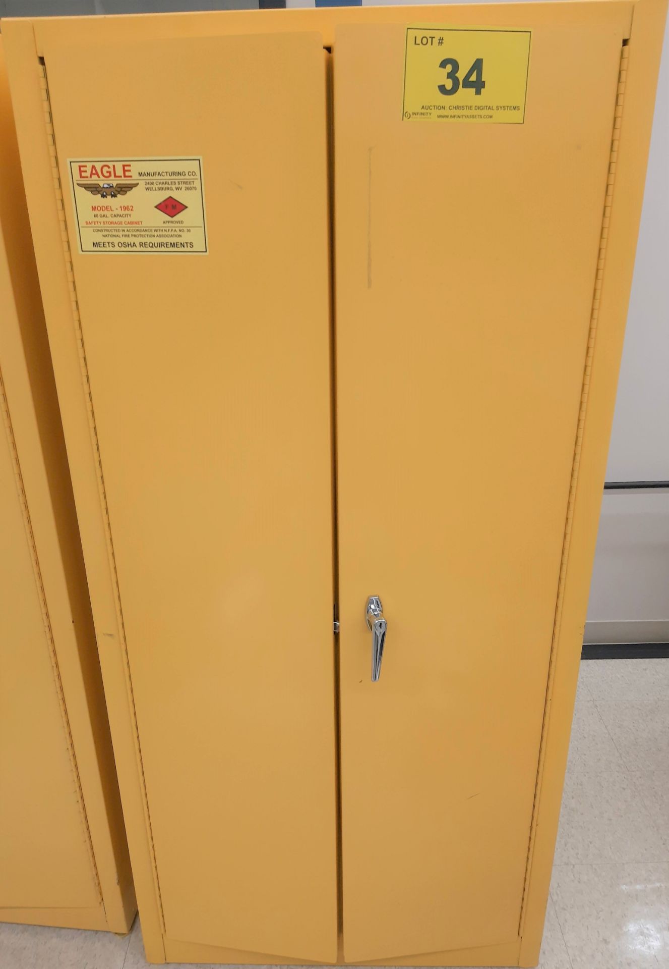 EAGLE MFG. 1962 SAFETY STORAGE CABINET