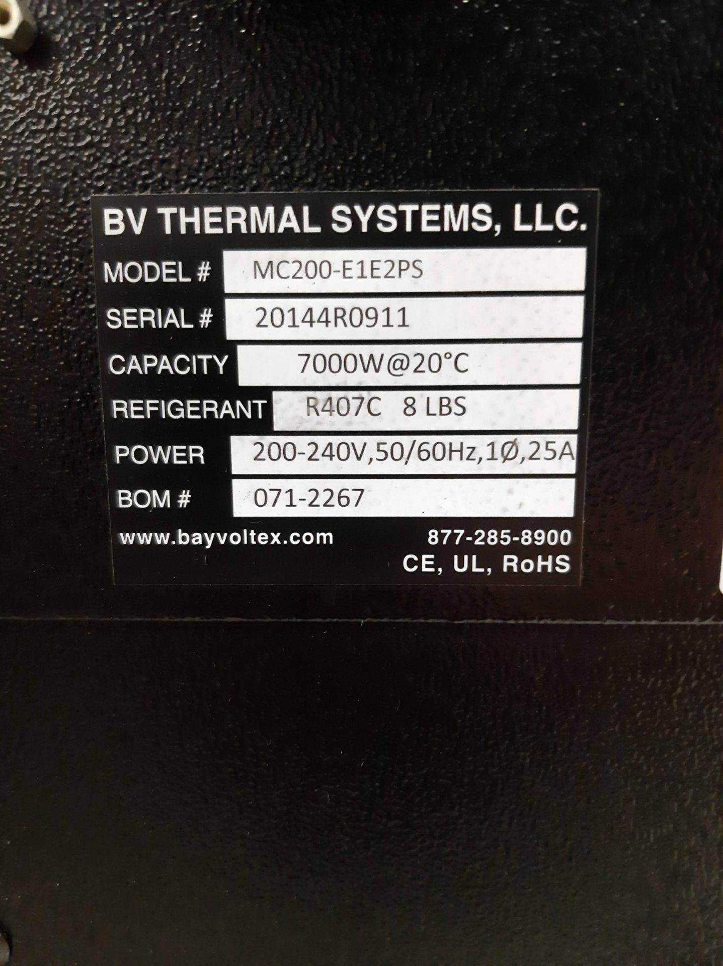 BAY-VOLTEX, MOD. MC.200-EIE2PS INDUSTRIAL CHILLER. S/N: 20144R0911 - Image 3 of 5