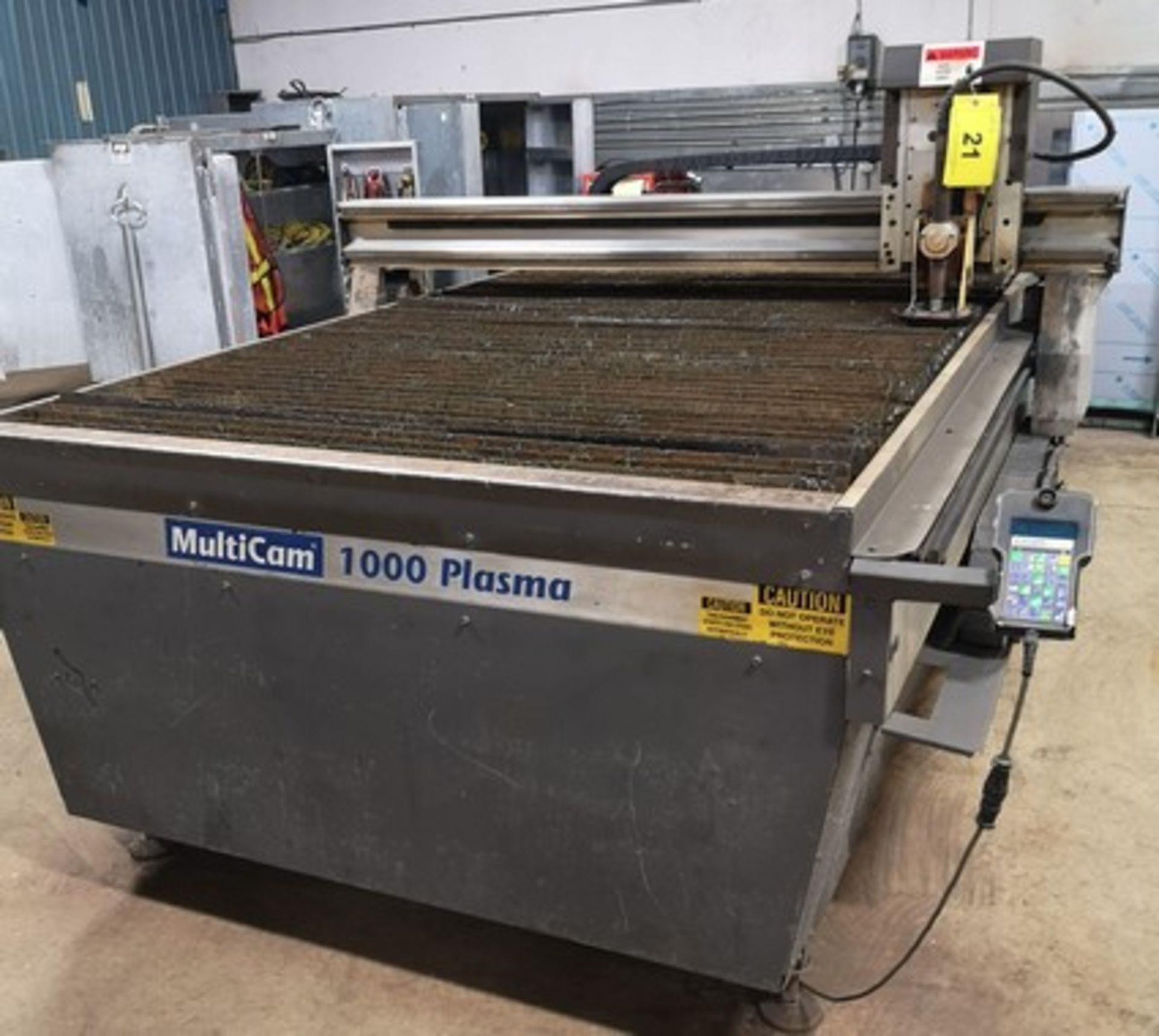 MULTICAM 1000 PLASMA CUTTING TABLE, 5’ X 10’, S/N 1-204-P04929 W/ HYPERTHERM POWERMAX 1000 G3 SERIES - Image 14 of 23