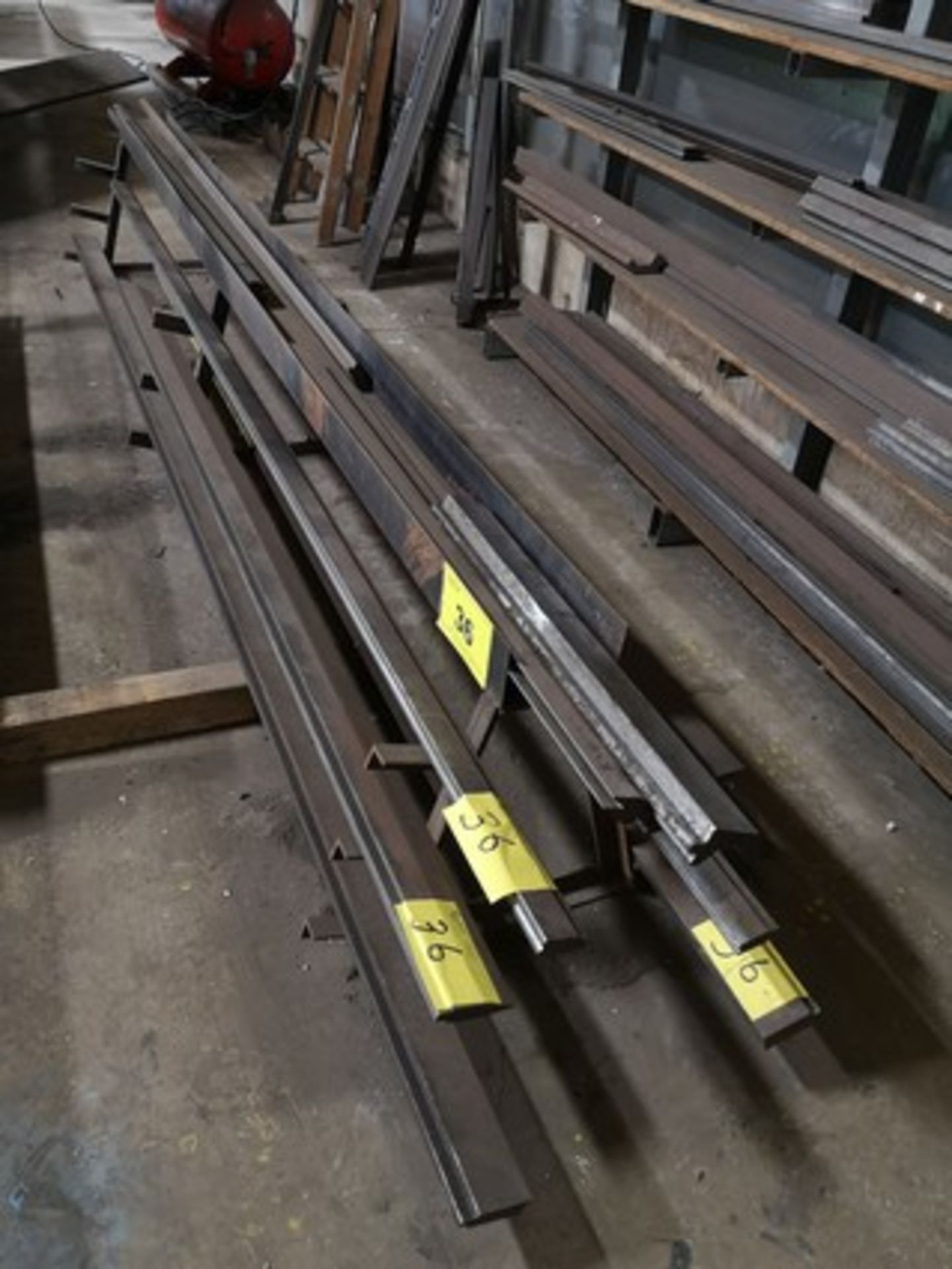 LOT OF 12', 10', 6' AND 3' PRESS BRAKE DIES W/ RACK