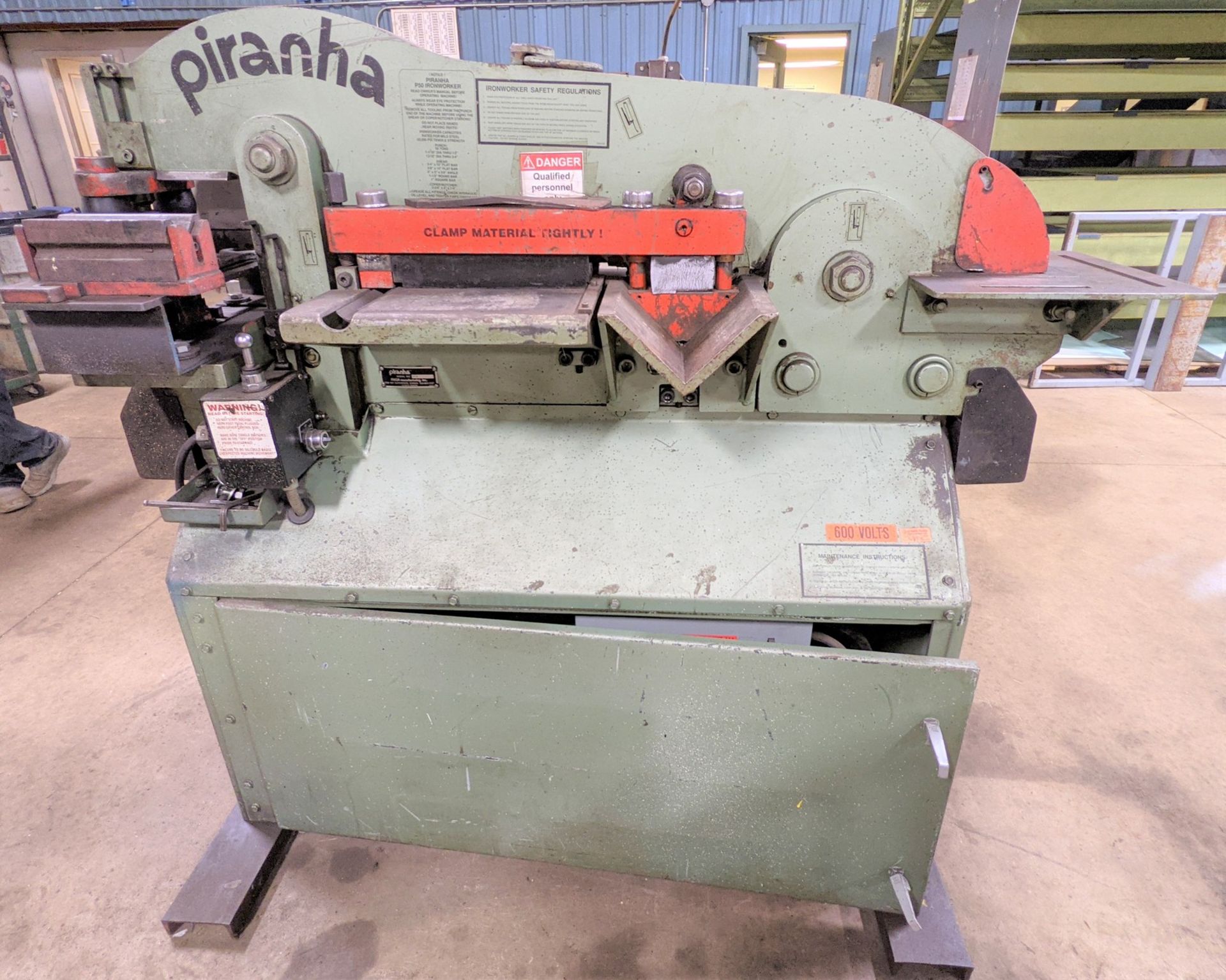 PIRANHA P50 IRONWORKER, 50 TON CAP., S/N P504601 W/ DIES - Image 2 of 18