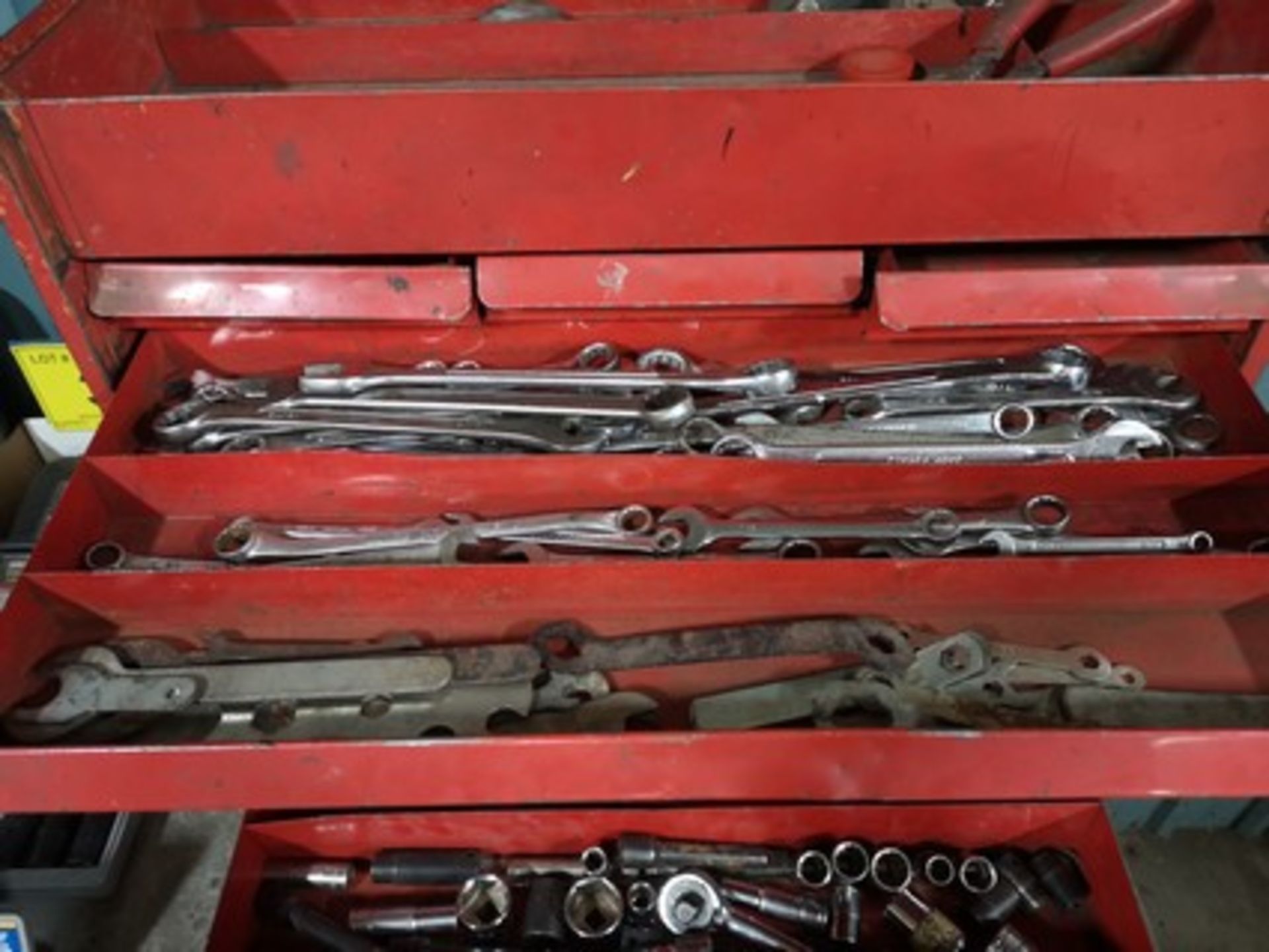 LOT OF ASST. SOCKETS AND WRENCH W/ TOOLBOX - Image 5 of 5