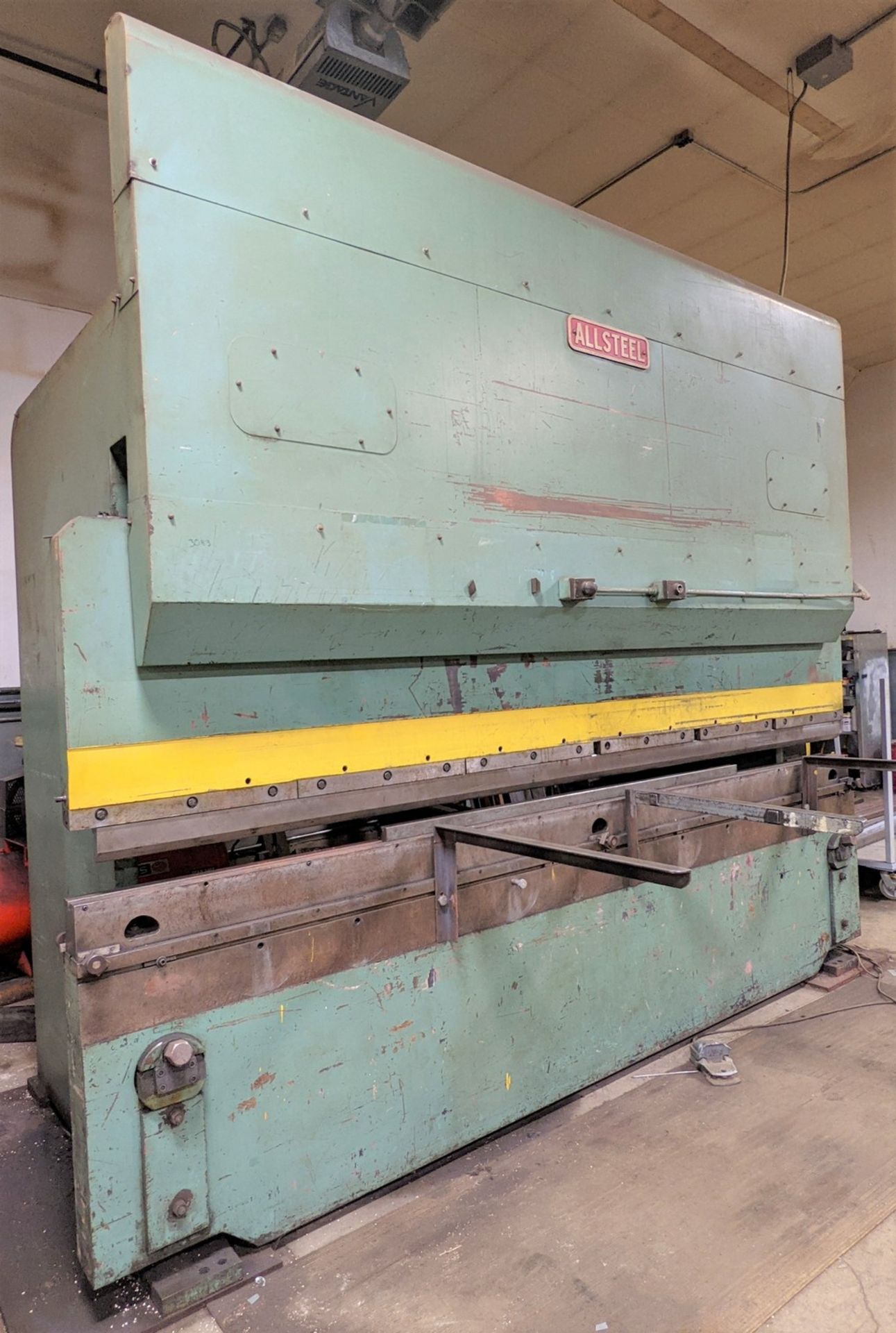 ALLSTEEL 160-12 HYDRAULIC PRESS BRAKE, 160 TON X 12’ CAP., S/N 1628 (NO DIES) - Image 2 of 11