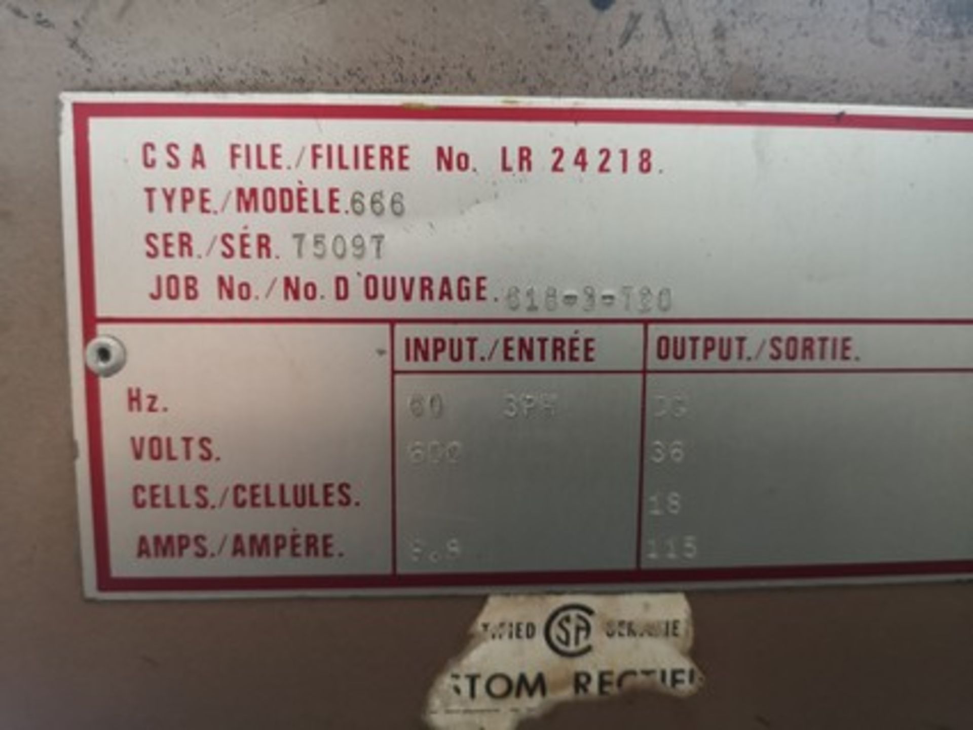 LOT OF (2) FORKLIFT BATTERY CHARGERS - Image 2 of 4