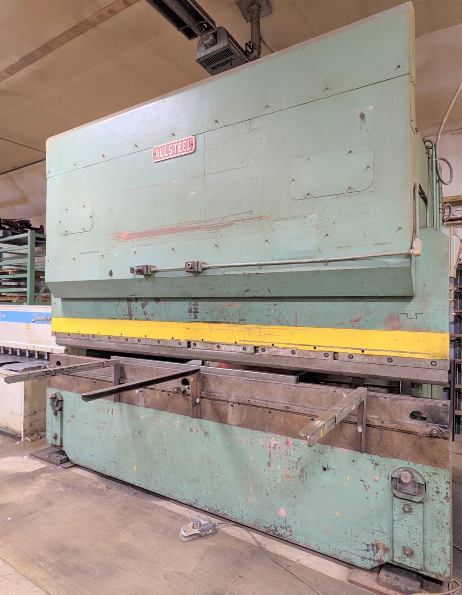 ALLSTEEL 160-12 HYDRAULIC PRESS BRAKE, 160 TON X 12’ CAP., S/N 1628 (NO DIES) - Image 3 of 11