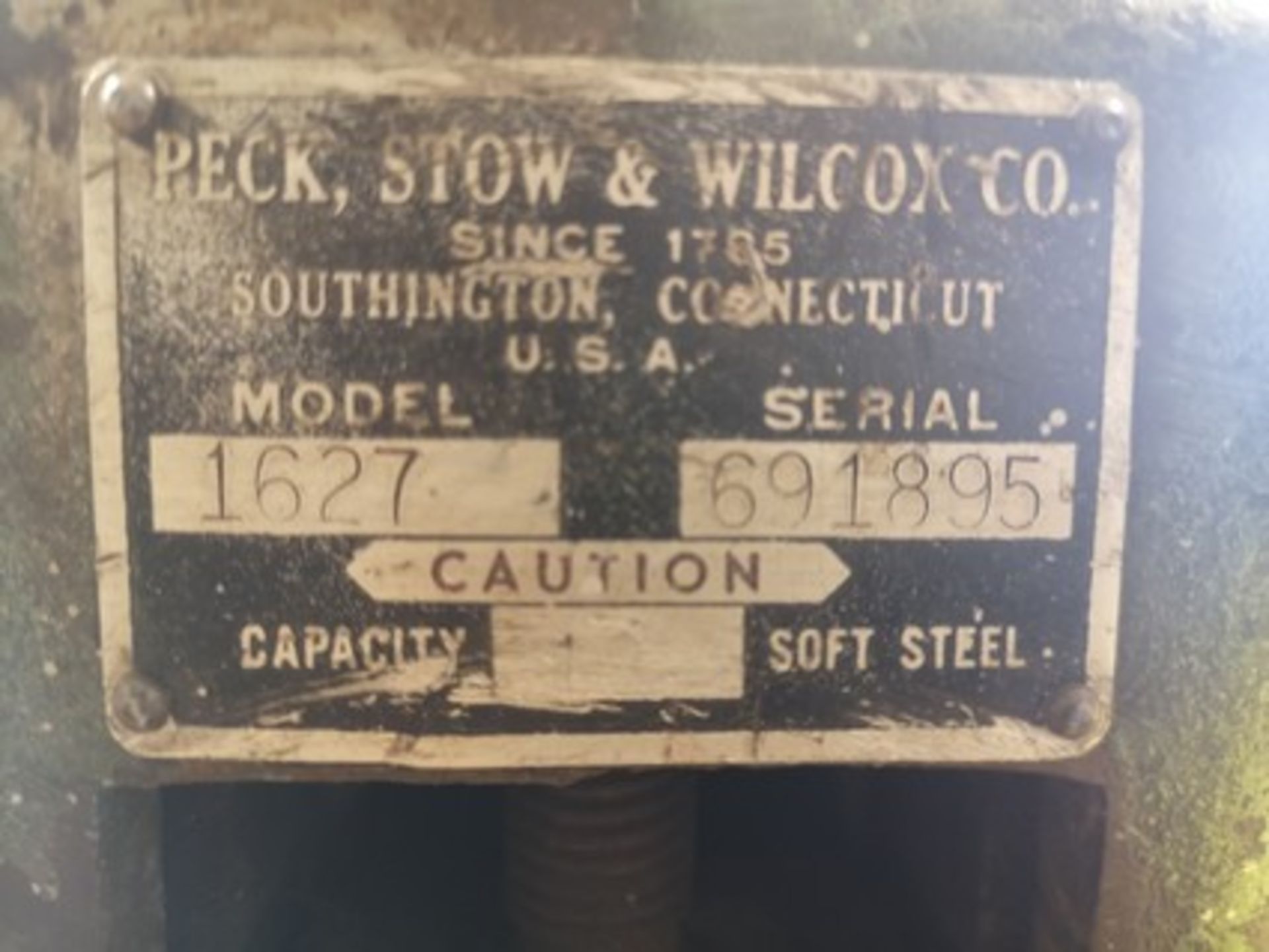 PECK, STOW & WILCOX CO. 1627 BEVELLING MACHINE, S/N 691895 - Image 5 of 6