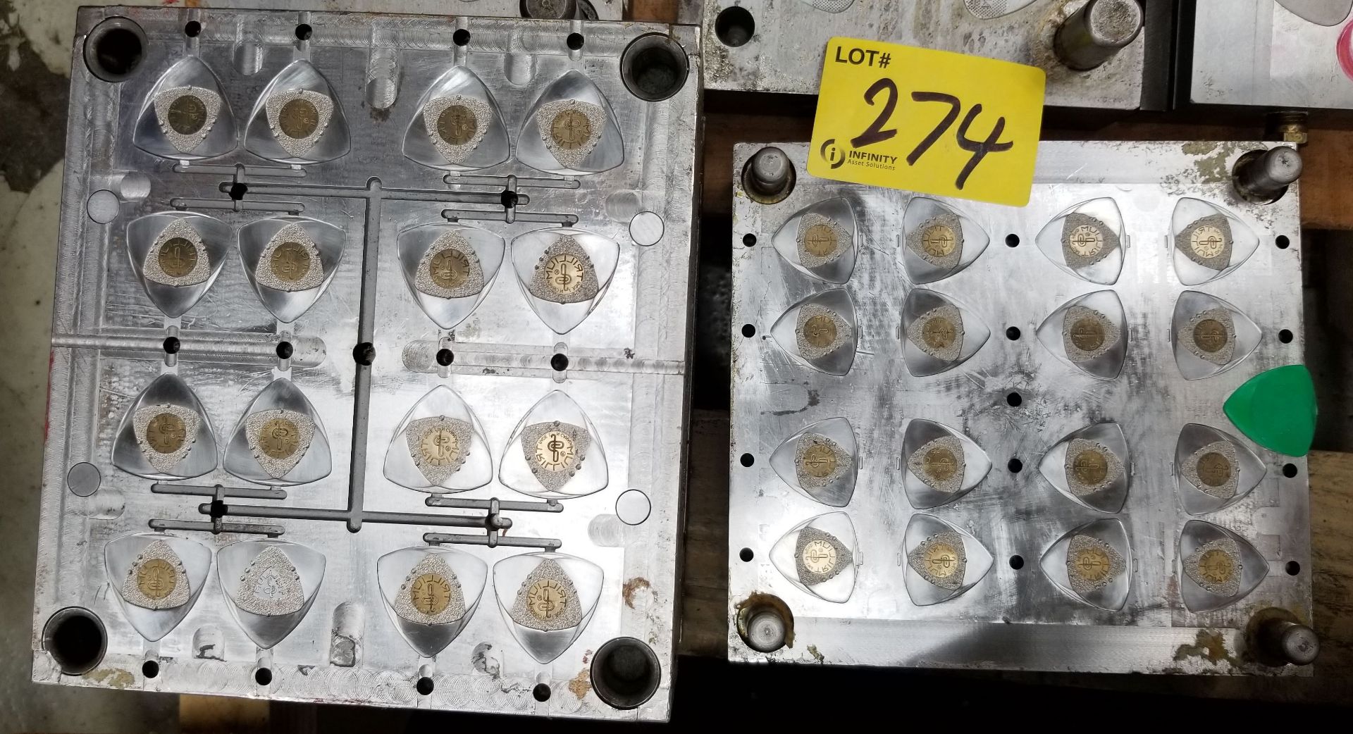 SET OF INJECTION MOULDS FOR ASSORTED GUITAR PICKS (FULL SPECTRUM OF THICKNESS) (6) CAVITIES, (3) - Image 6 of 8