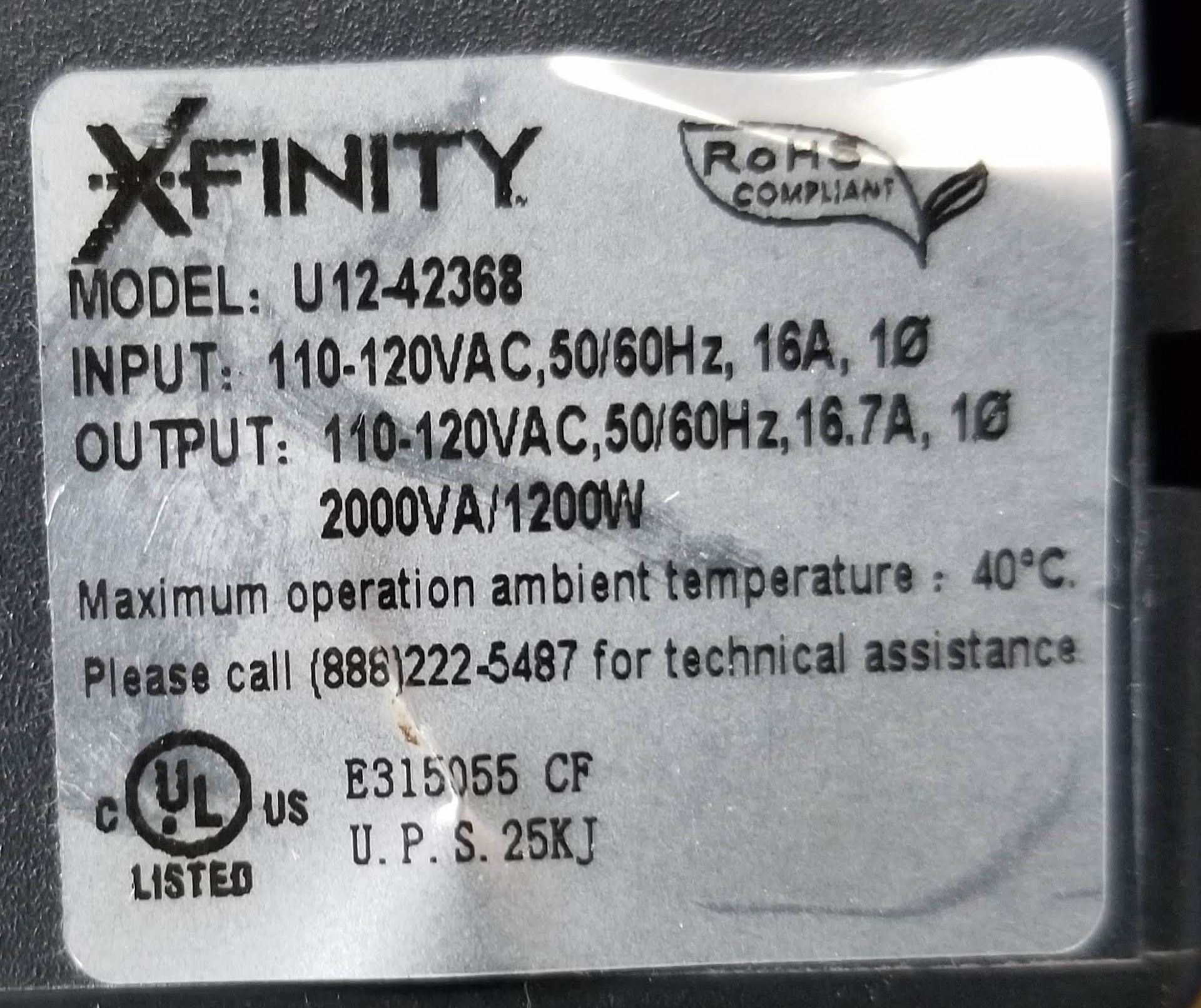 LOT - (4) XFINITY MOD. UI242368 BACK-UP UNITS - Image 3 of 3