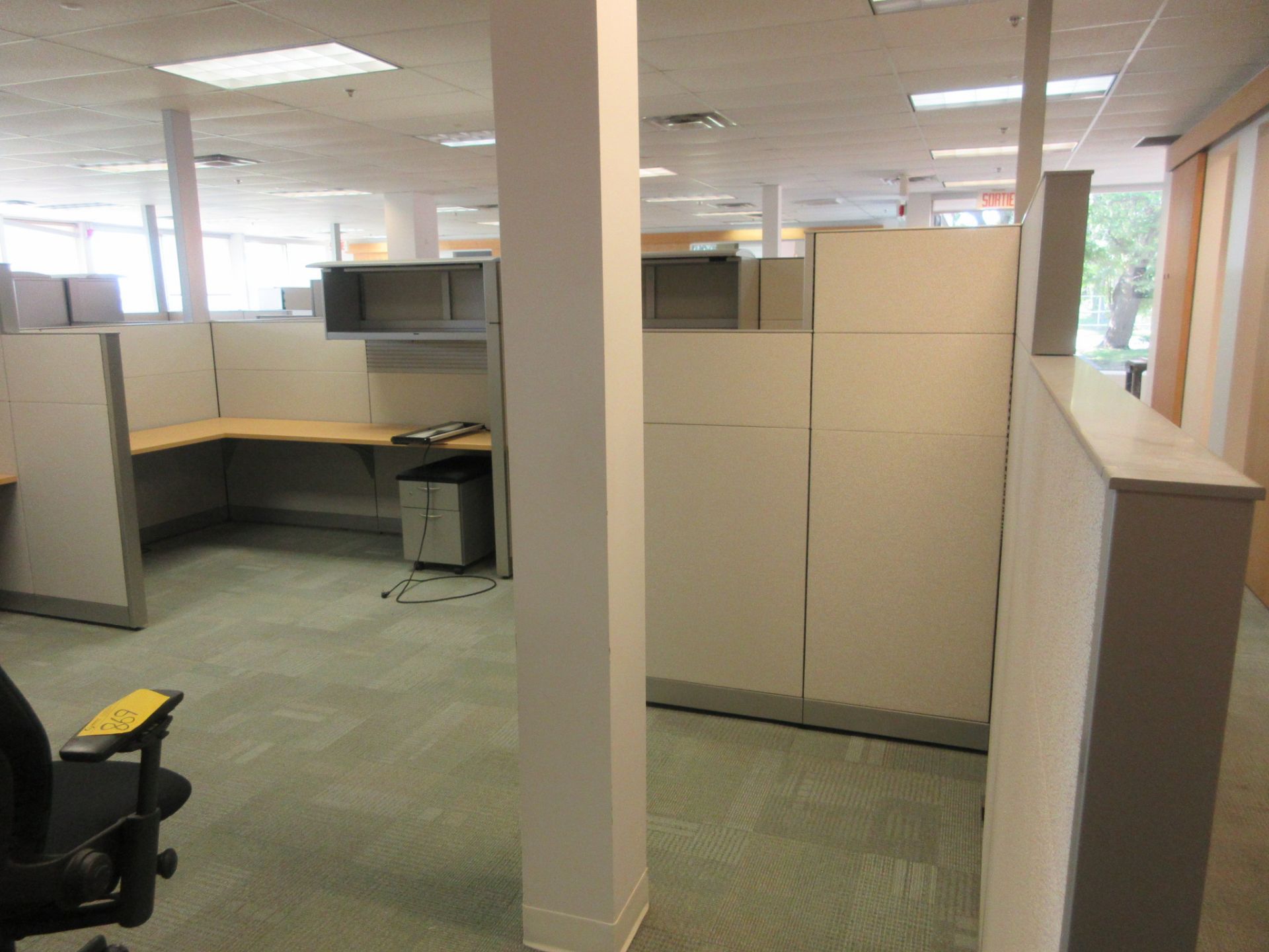 20-PERSON WORKSTATION W. L-SHAPED DESKS, CABINETS AND DIVIDERS (FRONT OFFICES) (SUBJECT TO BULK - Image 4 of 4