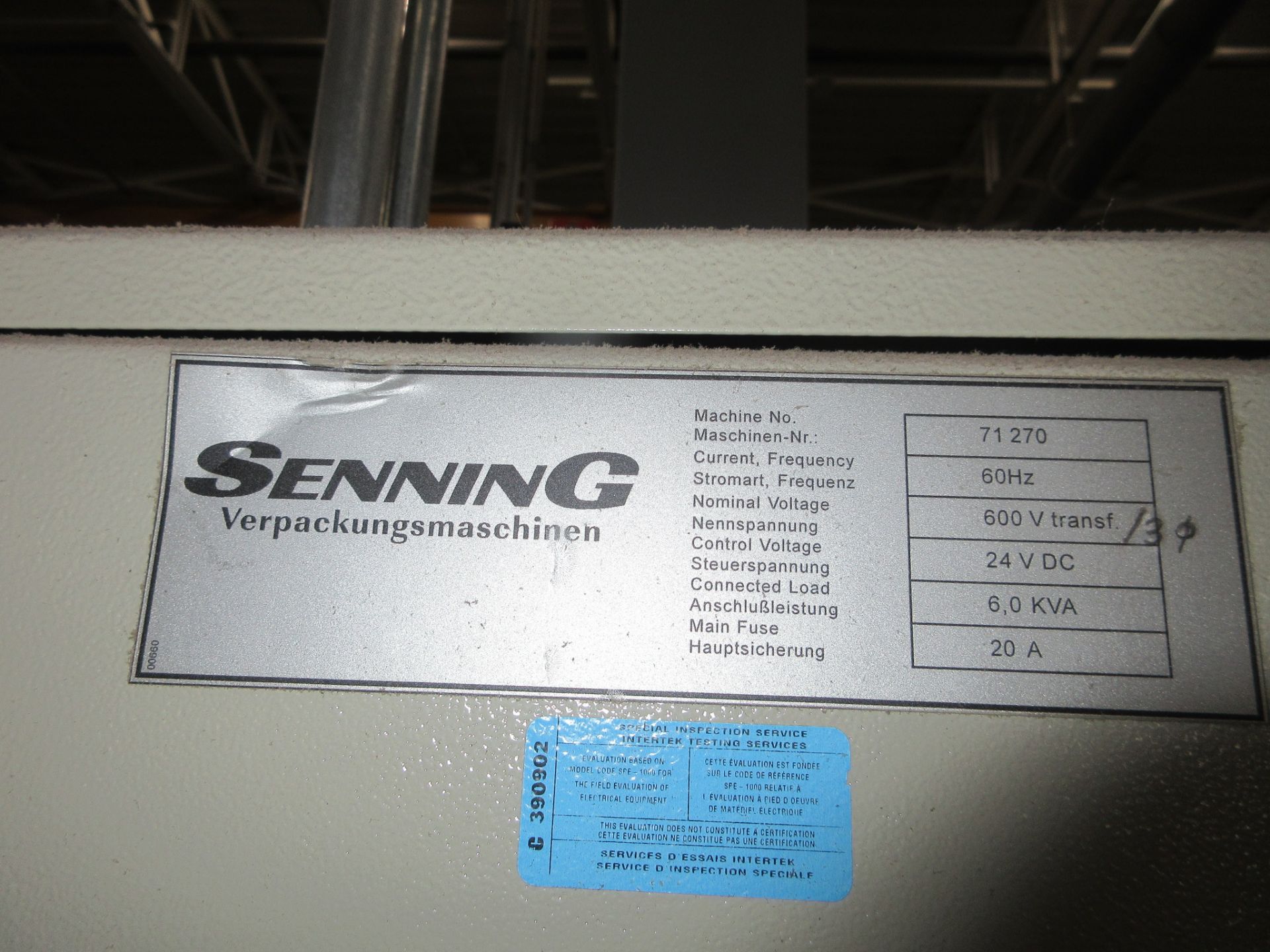 2002 SENNING WRAPPER ELECTRICAL CABINET (LAVAL 64) - Image 3 of 9
