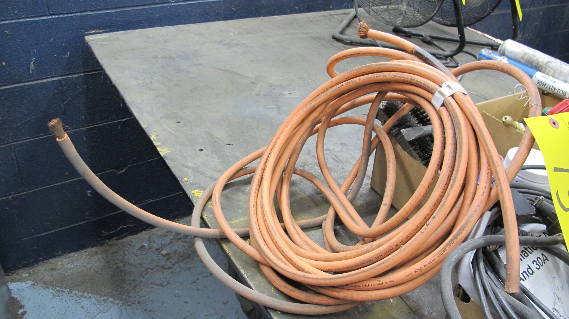 LOT OF WELDING SUPPLIES IN (11) BOXES INCLUDING SODEL 469B-250 SILVERY ALLOY BARE WIRE, CABLES, - Image 7 of 8