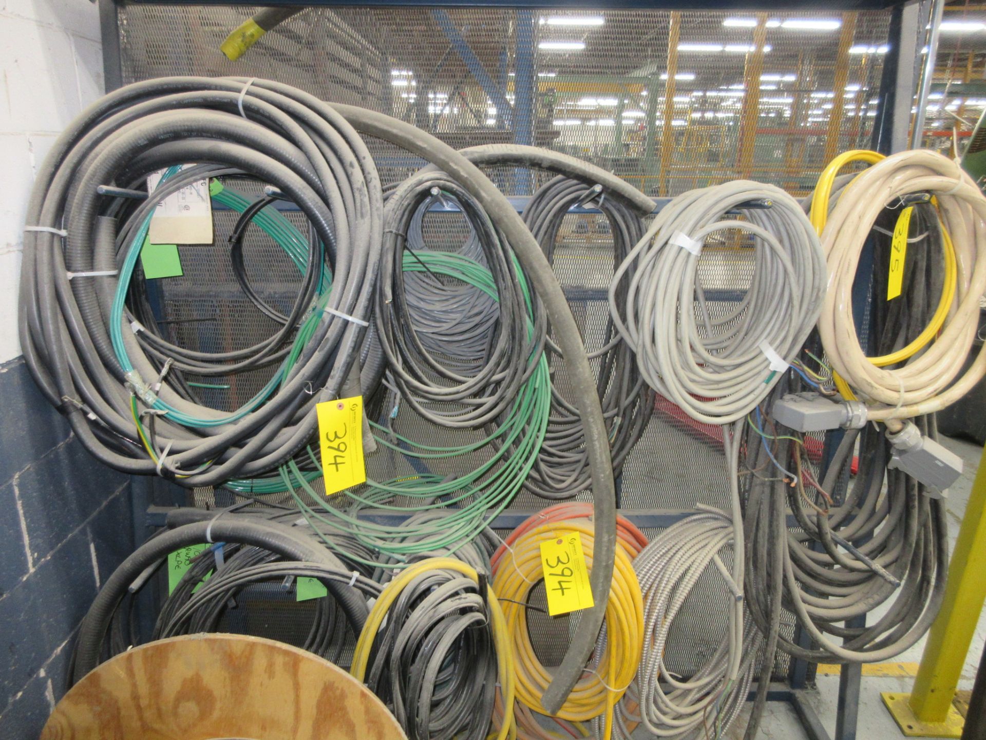 LOT OF HANGING WIRE AND WIRE REEL (NO RACK) (MAINTENANCE SHOP, WEST PLANT) - Image 3 of 3