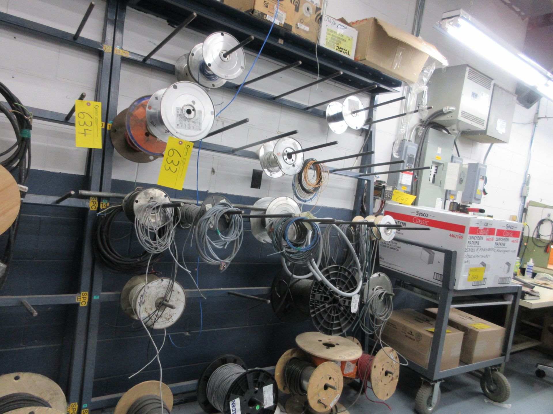 LOT OF (2) 5-LEVEL SPOOL HANGING RACKS (NO SPOOLS) (MAINTENANCE SHOP, PLANT) - Image 2 of 2