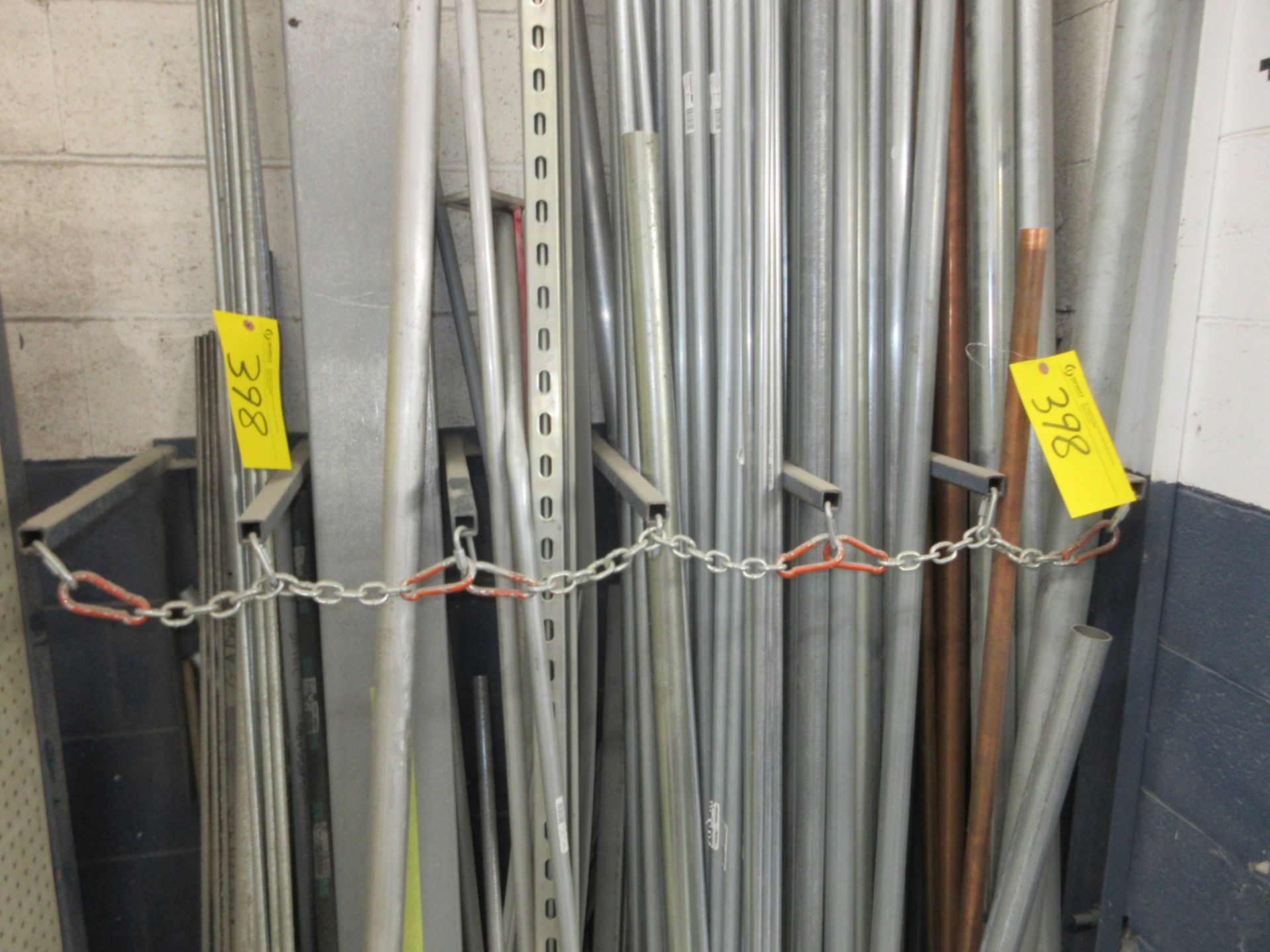 LOT OF CONDUIT, THREADED ROD, COPPER PIPE W/ APPROX. 48"W X 16"D X 48"H RACK (MAINTENANCE SHOP, WEST - Image 2 of 3