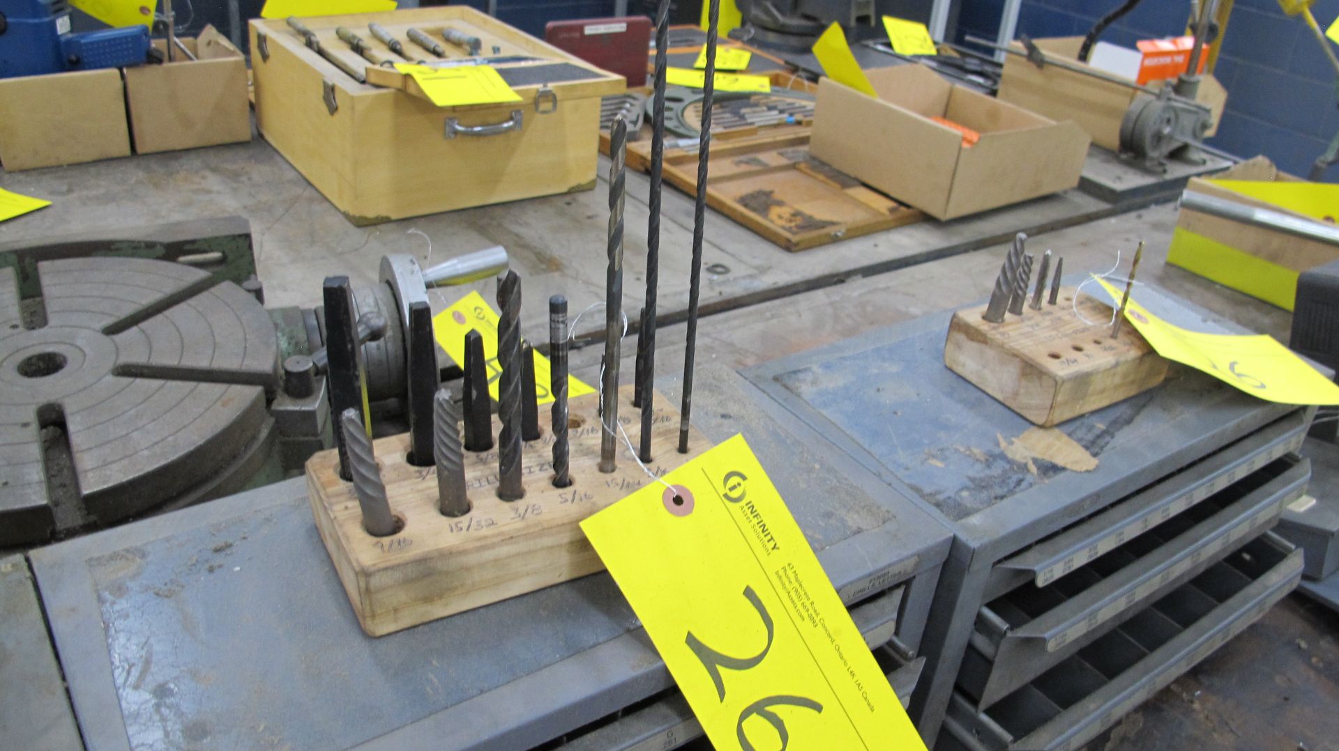 LOT OF (3) DRILL BIT STORAGE CABINETS (5 DRAWER AND (2) 3 DRAWER) W/ DRILL BIT CONTENTS AND - Image 12 of 13