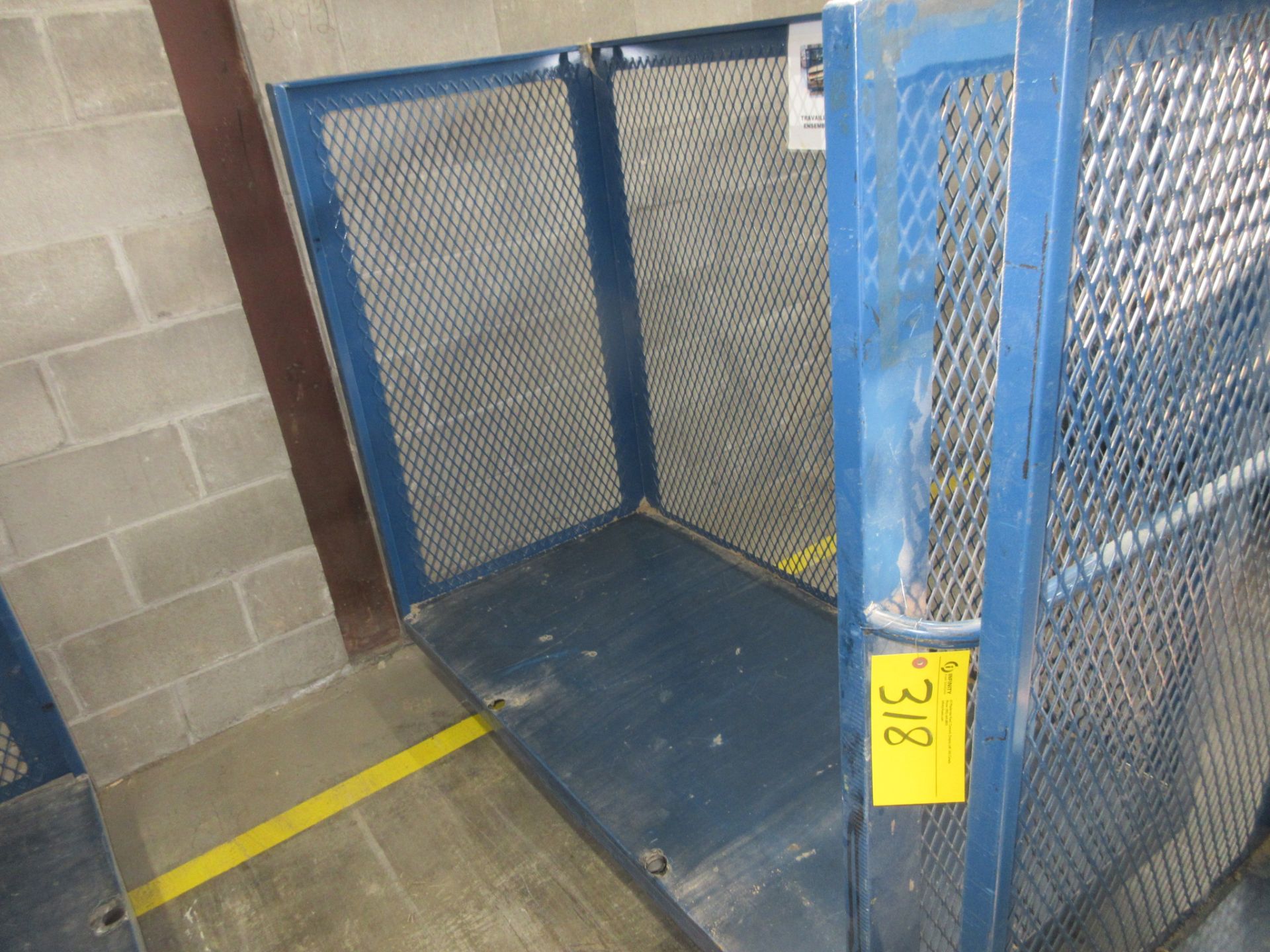 METAL CAGED TRANSFER CART, 30"W X 5'L X 56"H (SOUTHWEST WAREHOUSE)