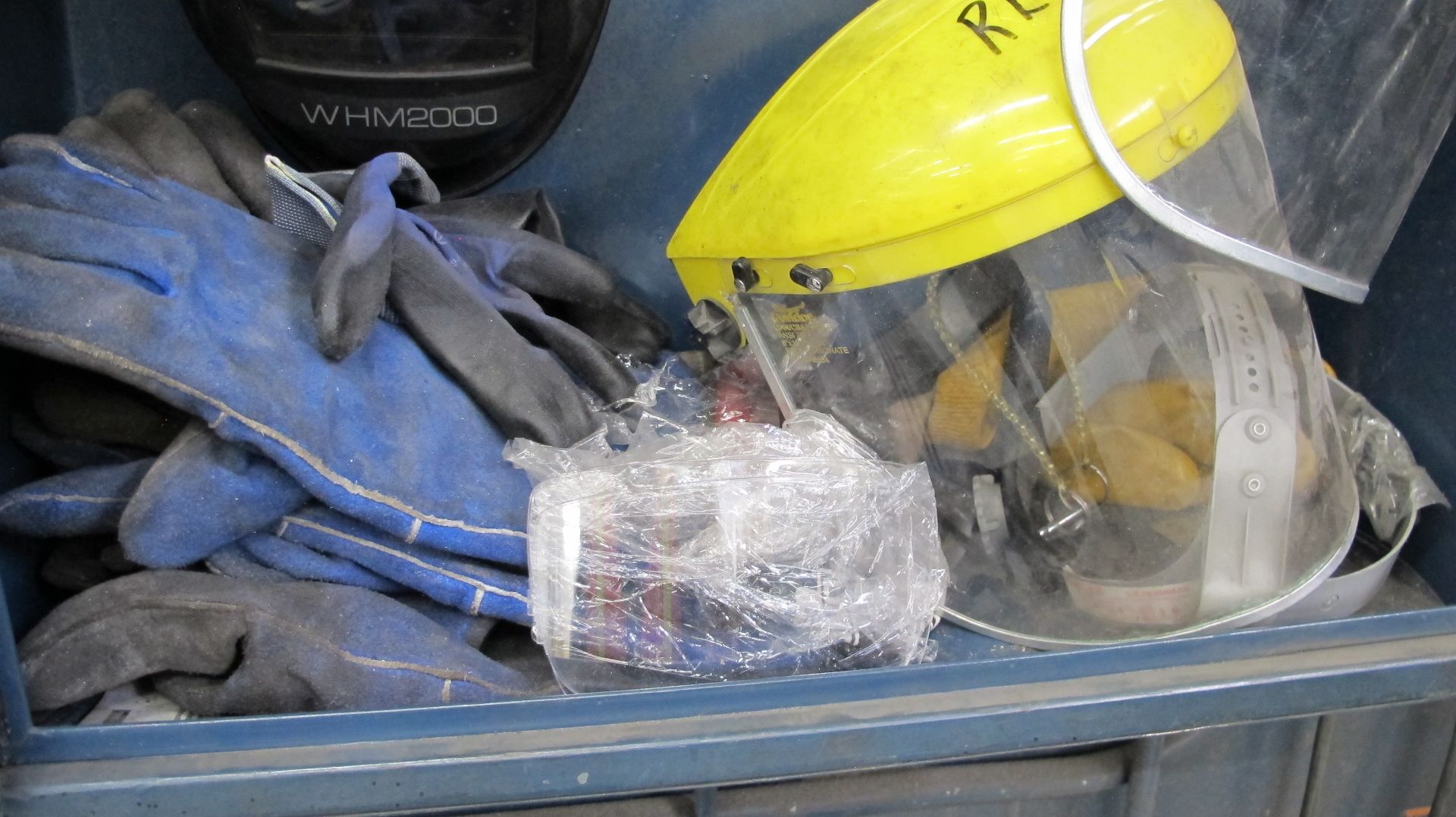 LOT OF WELDING MASKS AND SHIELDS (NO CABINET) (MACHINE SHOP) - Image 2 of 2