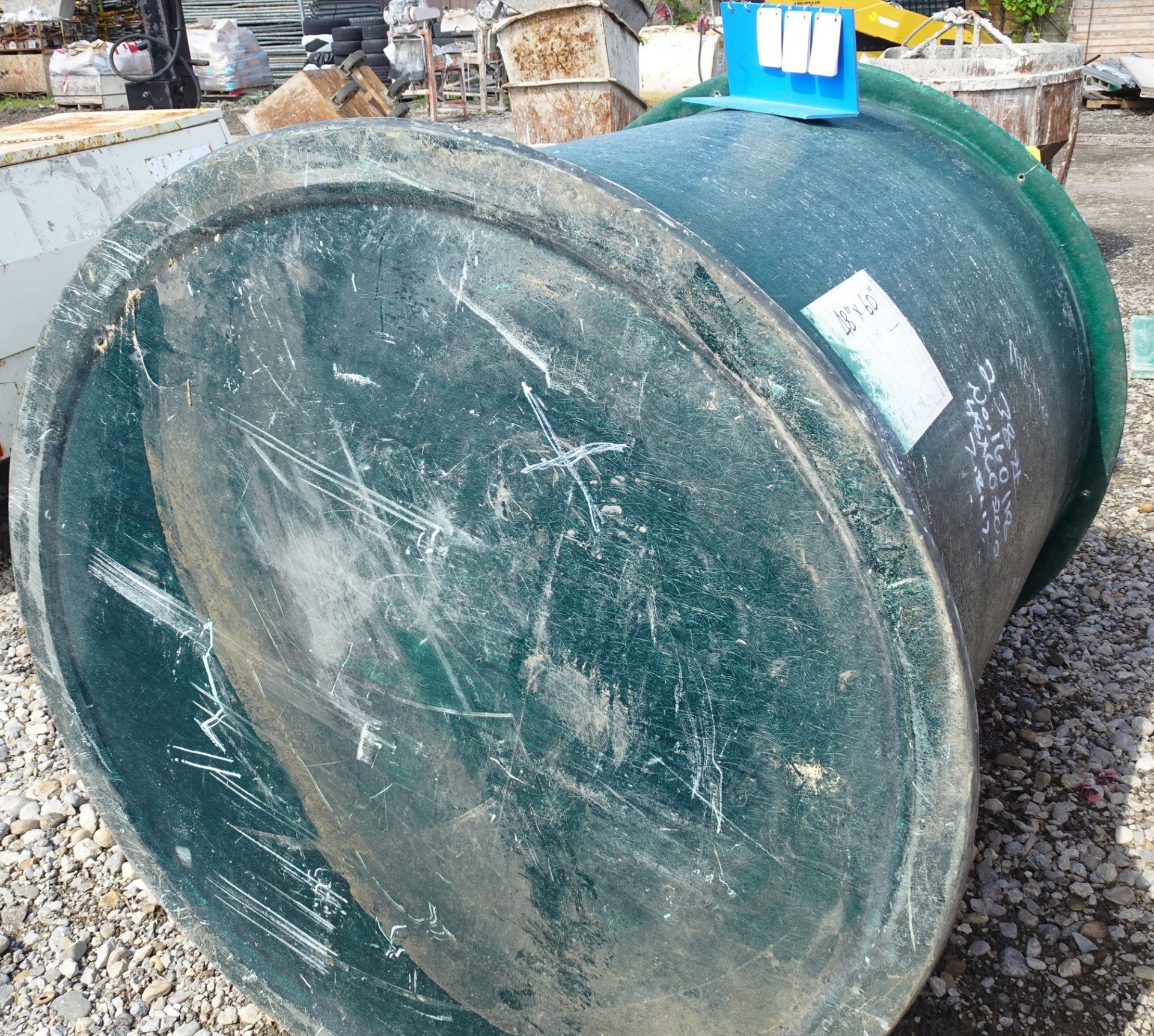 LOT OF (2) FIBERGLASS HOLDING TANKS, (1) 36" X 60" HIGH, (1) 48" X 60" HIGH - Image 6 of 7