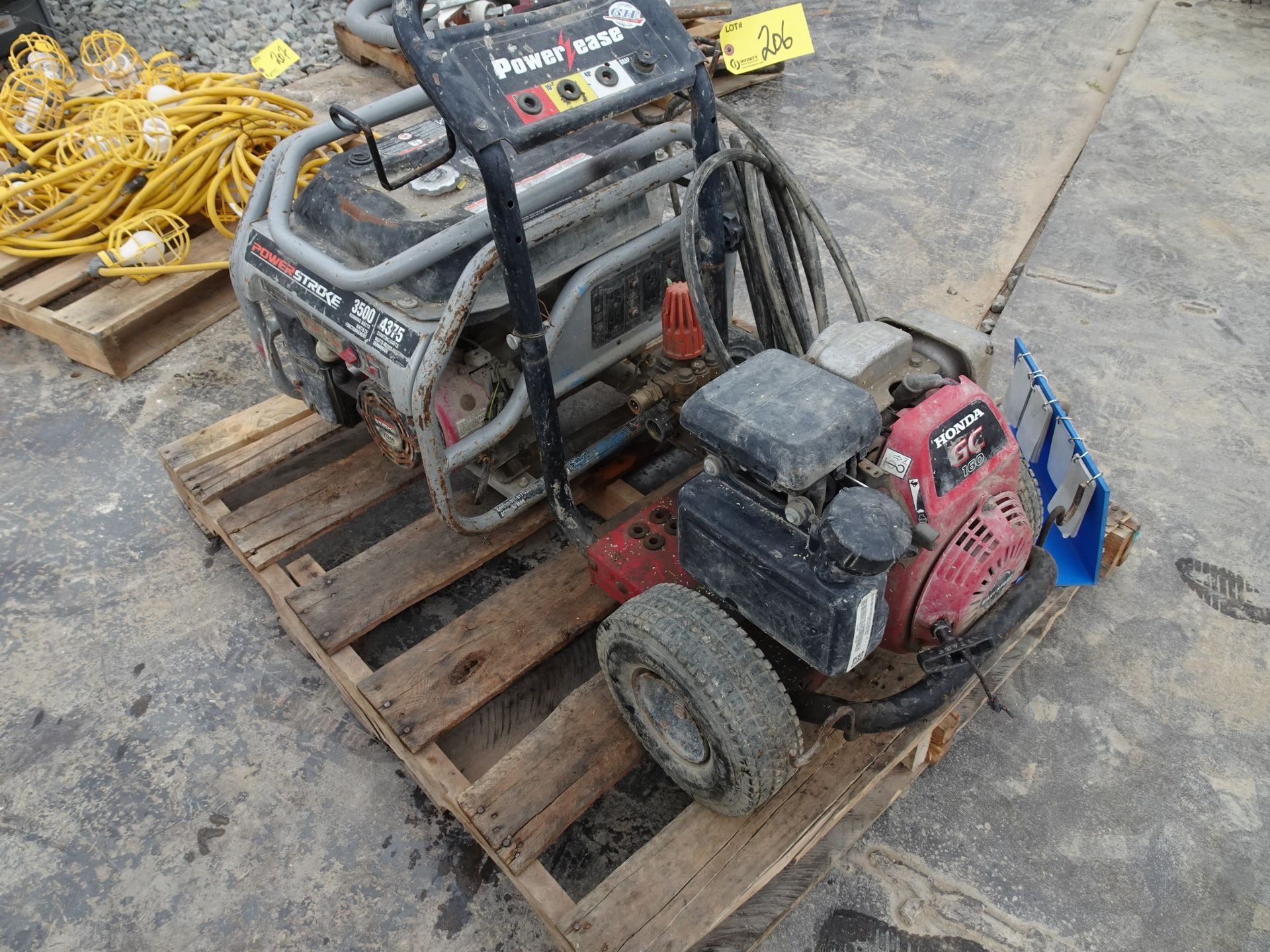 PALLET OF HONDA PRESSURE WASHER & POWERSTROKE 3500 GENSET (NOTE: CONDITIONS UNKNOWN) - Image 2 of 3