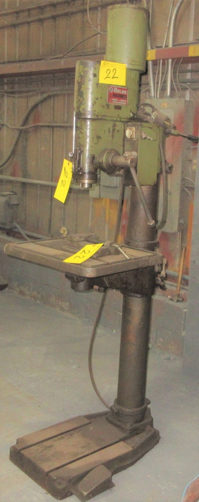 FEELER DRILL MACHINE 600B, 18" X 13" TABLE, 80 TO 500 RPM, MACHINE VISE