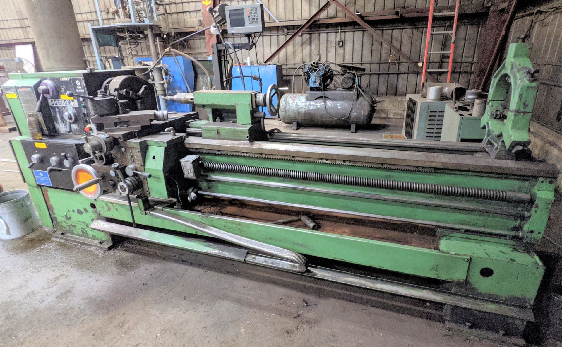 ZMM SILVEN CU500MT LATHE, 80" BED, 12" 3-JAW CHUCK, 22" SWING, HEIDENHAIN 2-AXIS DRO, TAILSTOCK, - Image 3 of 15