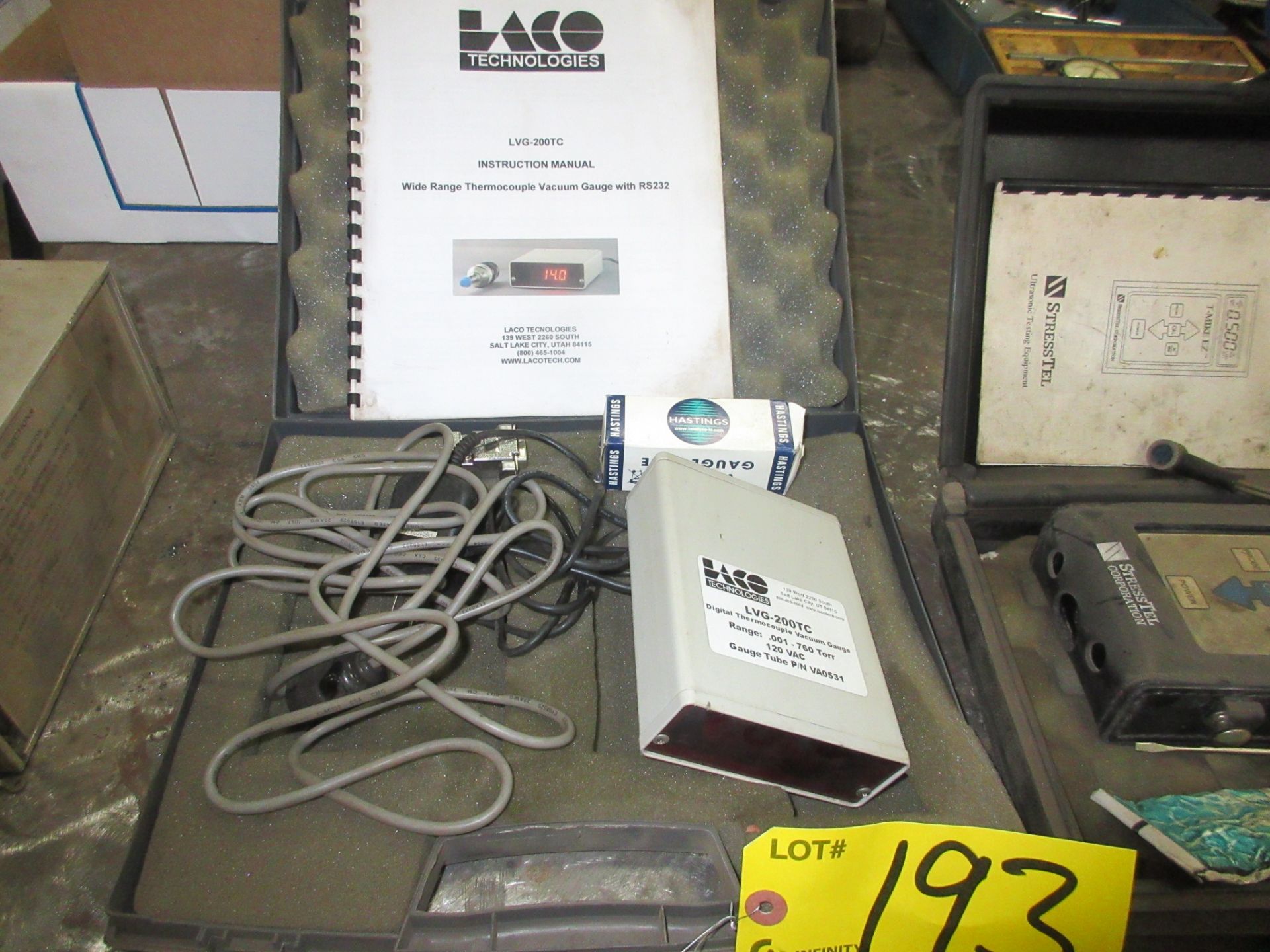 LACO TECHNOLOGIES LVG-200TC DIGITAL THERMO-COUPLE VACUUM GAUGE W/ RS232