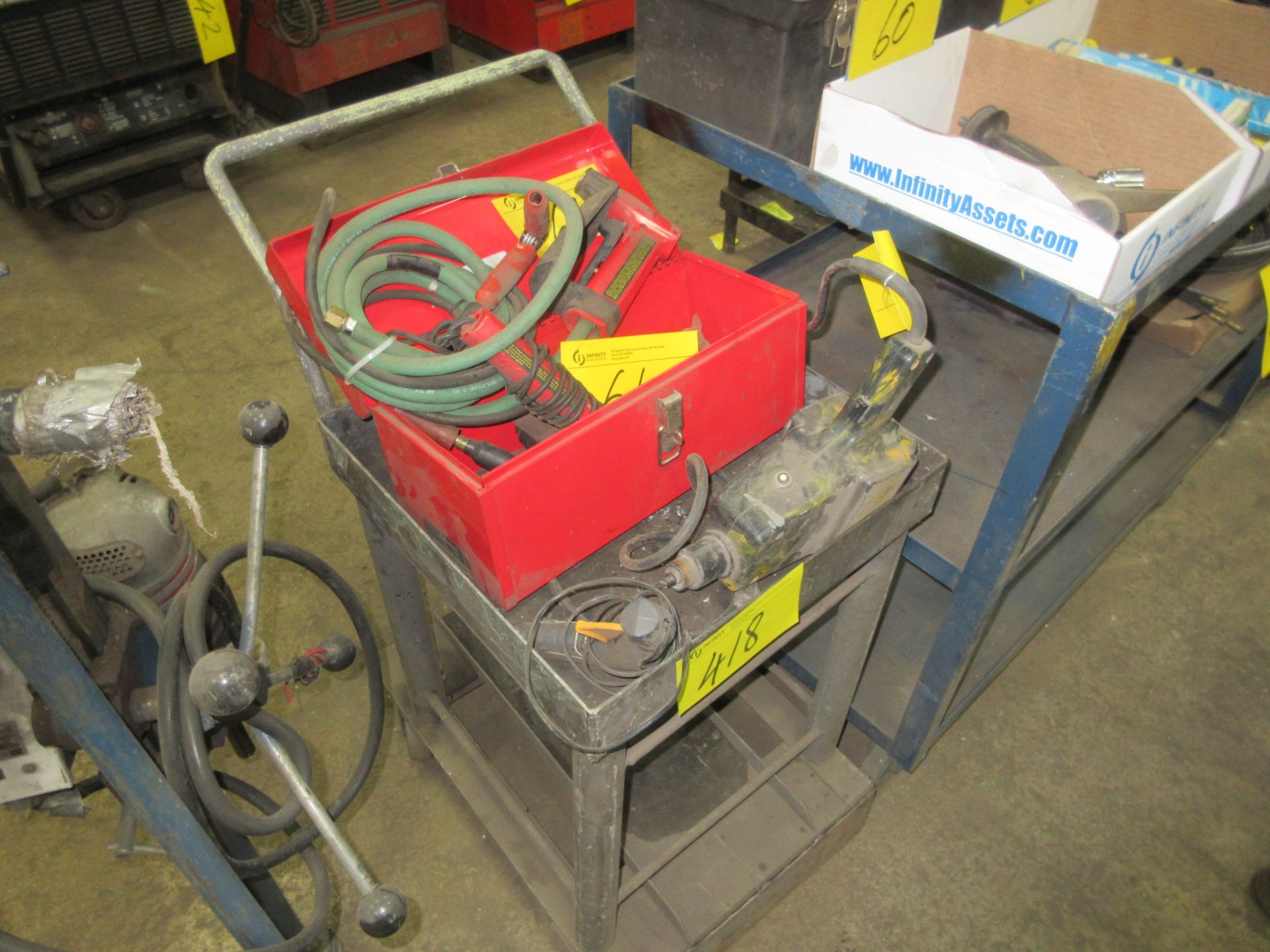 LOT OF WELDING GUNS & CABLES ON CART - Image 3 of 3