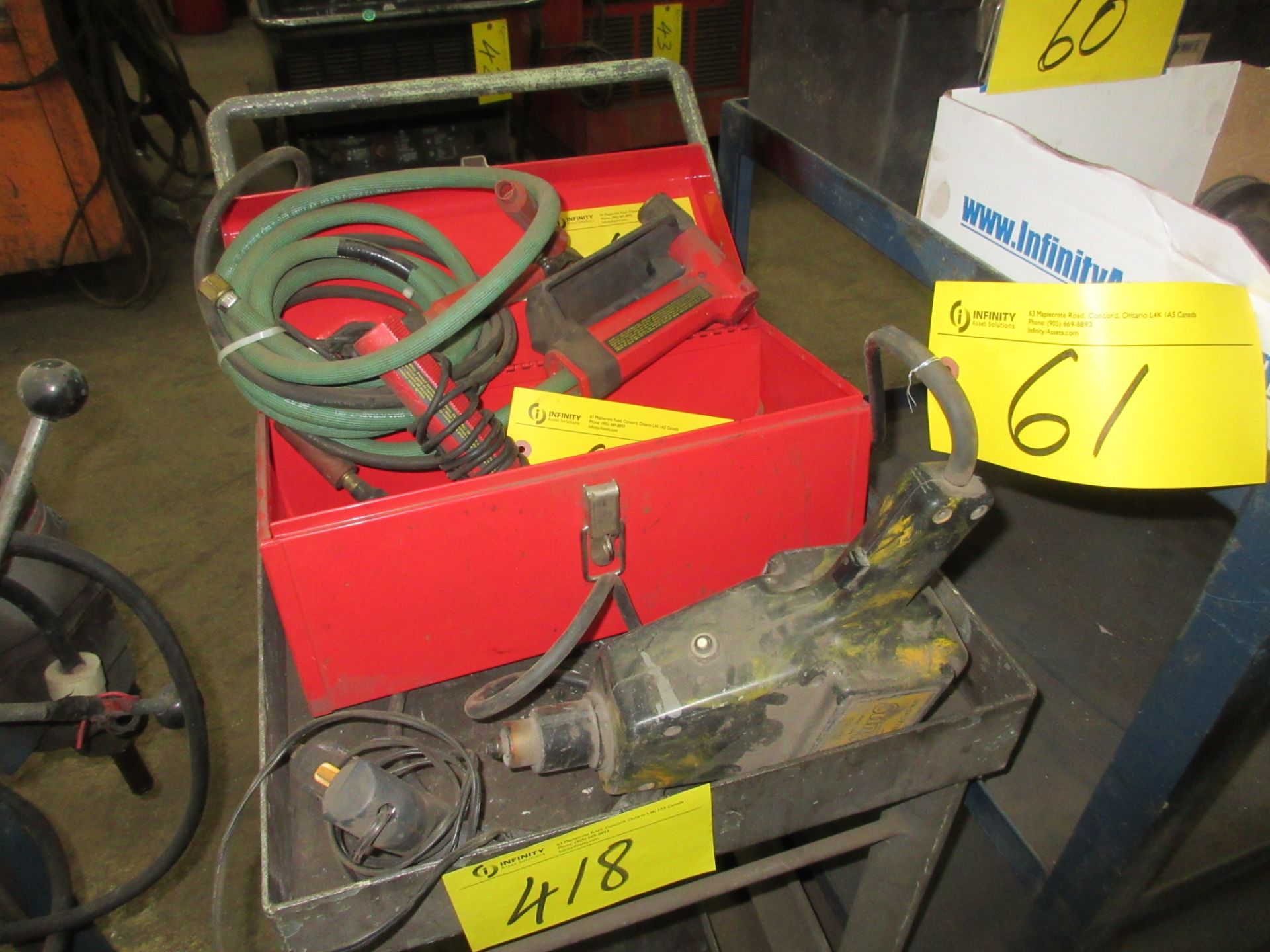 LOT OF WELDING GUNS & CABLES ON CART - Image 2 of 3