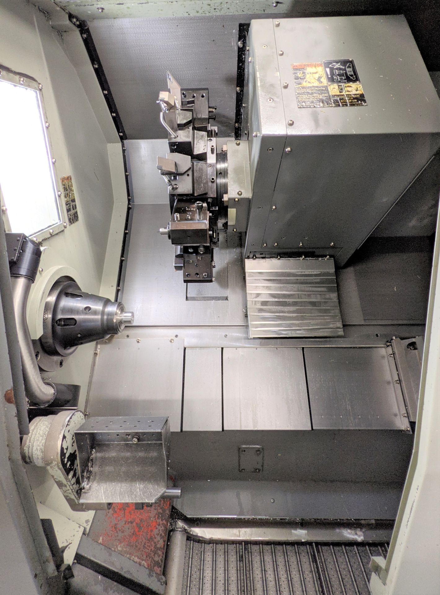 2006 HYUNDAI KIA SKT210Y CNC TURNING CENTER WITH FANUC 2TI-TB CNC CONTROL, 20” SWING OVER BED, 4,000 - Image 11 of 27