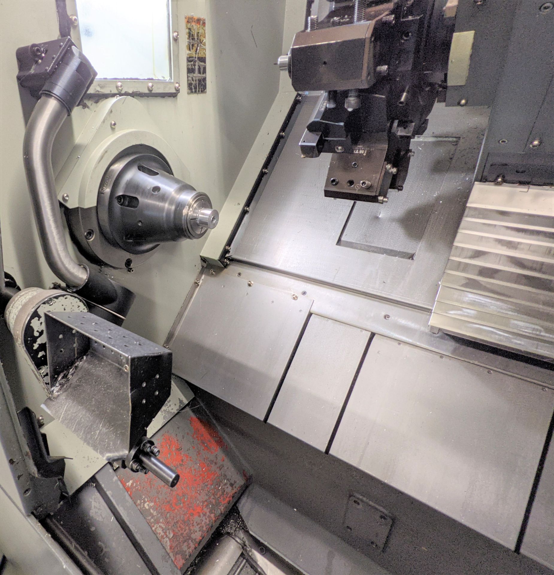 2006 HYUNDAI KIA SKT210Y CNC TURNING CENTER WITH FANUC 2TI-TB CNC CONTROL, 20” SWING OVER BED, 4,000 - Image 7 of 27