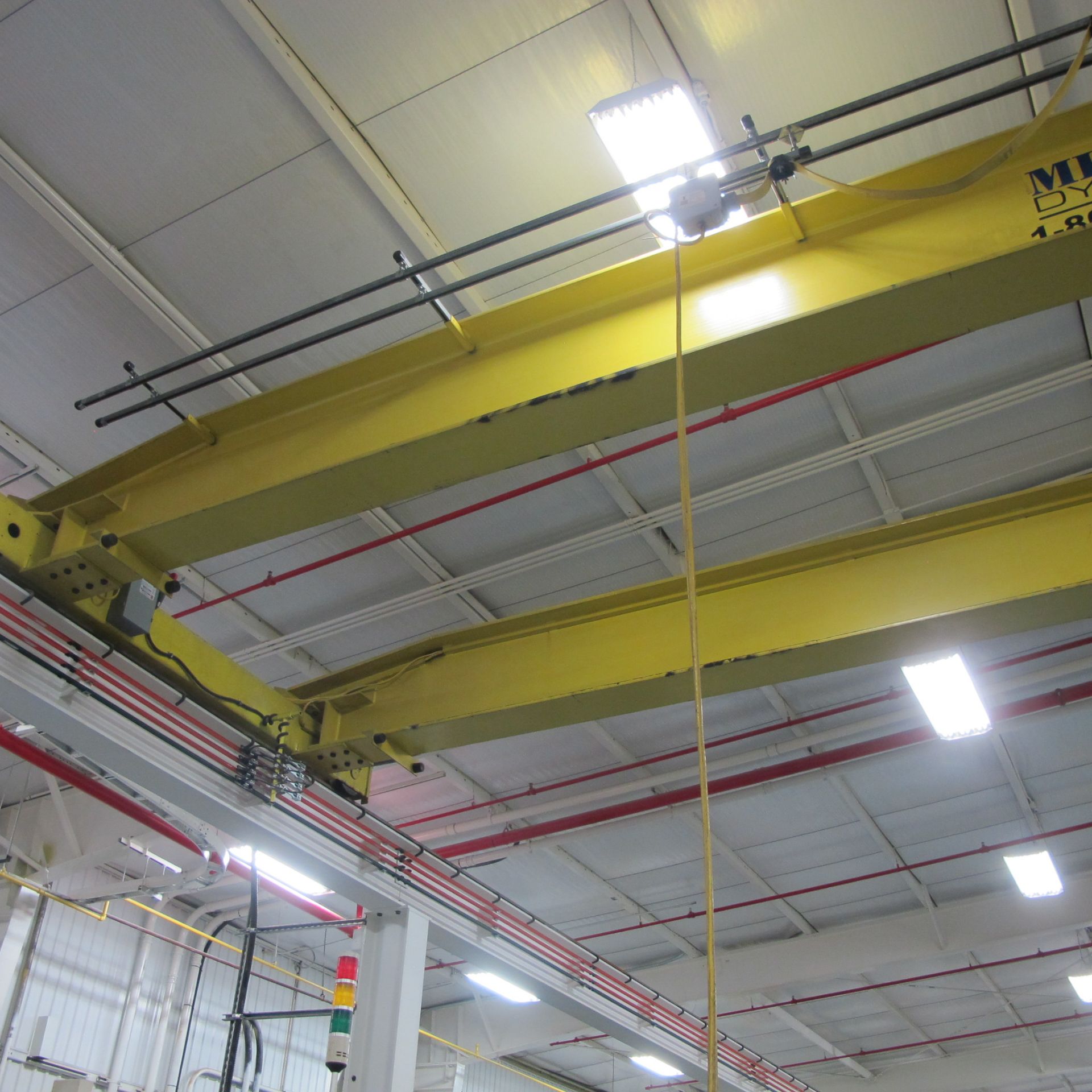 MENTOR DYNAMICS 20-TON CAP. FREE STANDING BRIDGE CRANE SYSTEM, 40’ SPAN X 173’ RUNWAY, HOOK TRAVELS: - Image 6 of 12