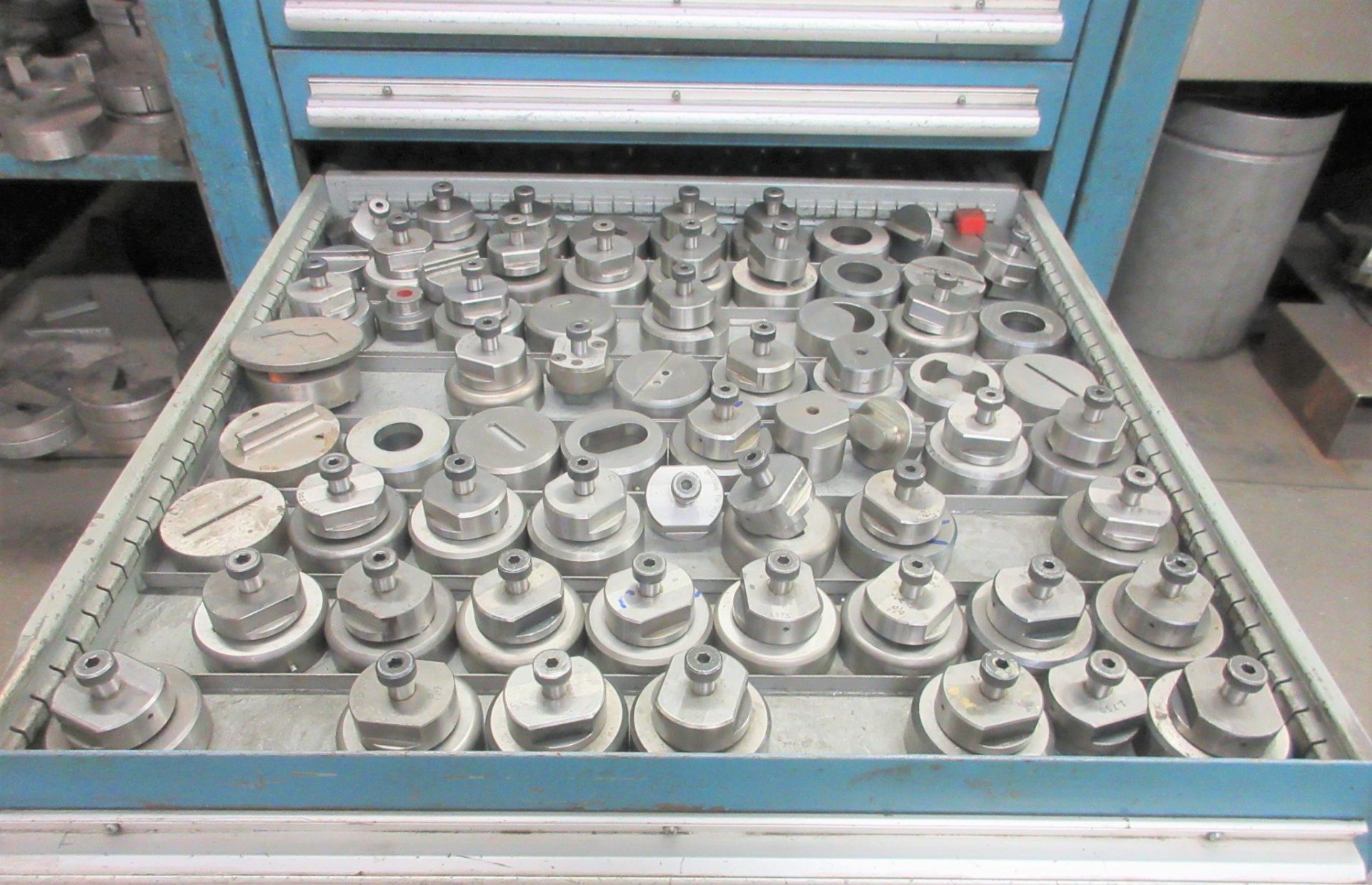 PIERCE-ALL 50-TON CAP. PERF-O-MATOR 3055 PUNCH, S/N 7812326 W/ LARGE ASSORTMENT OF PUNCH DIES - Image 32 of 40