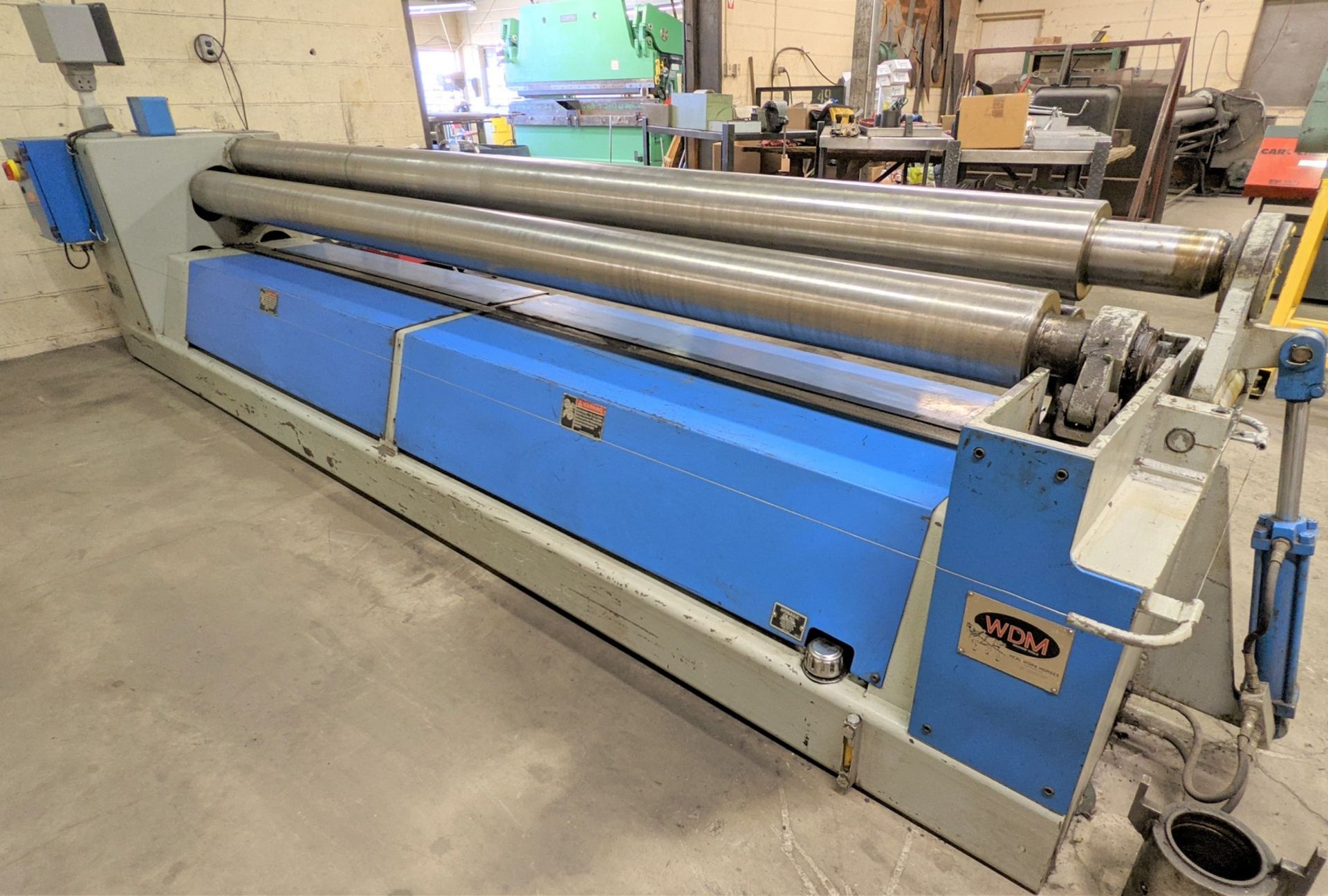 2000 WDM HIP-7-12 HYDRAULIC INITIAL PINCH PLATE ROLLS, 7” ROLL DIA., 12’ X 11GA CAP., 5HP, AIR DROP, - Image 4 of 11