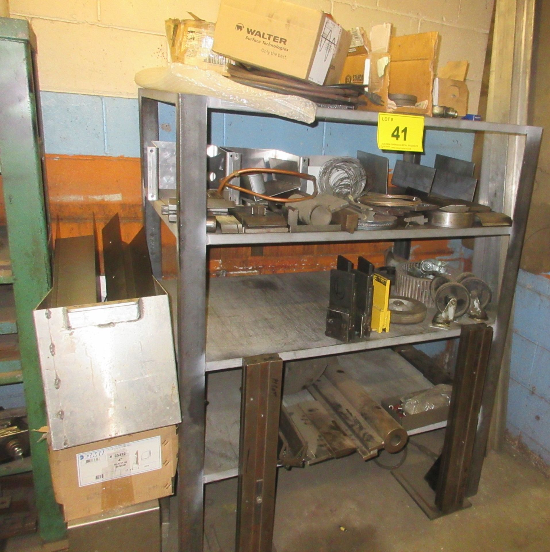 LOT OF ASST. DIES ON (3) METAL RACKS AND DESK (INCLUDING RACKS, NO DESK) - Image 2 of 5