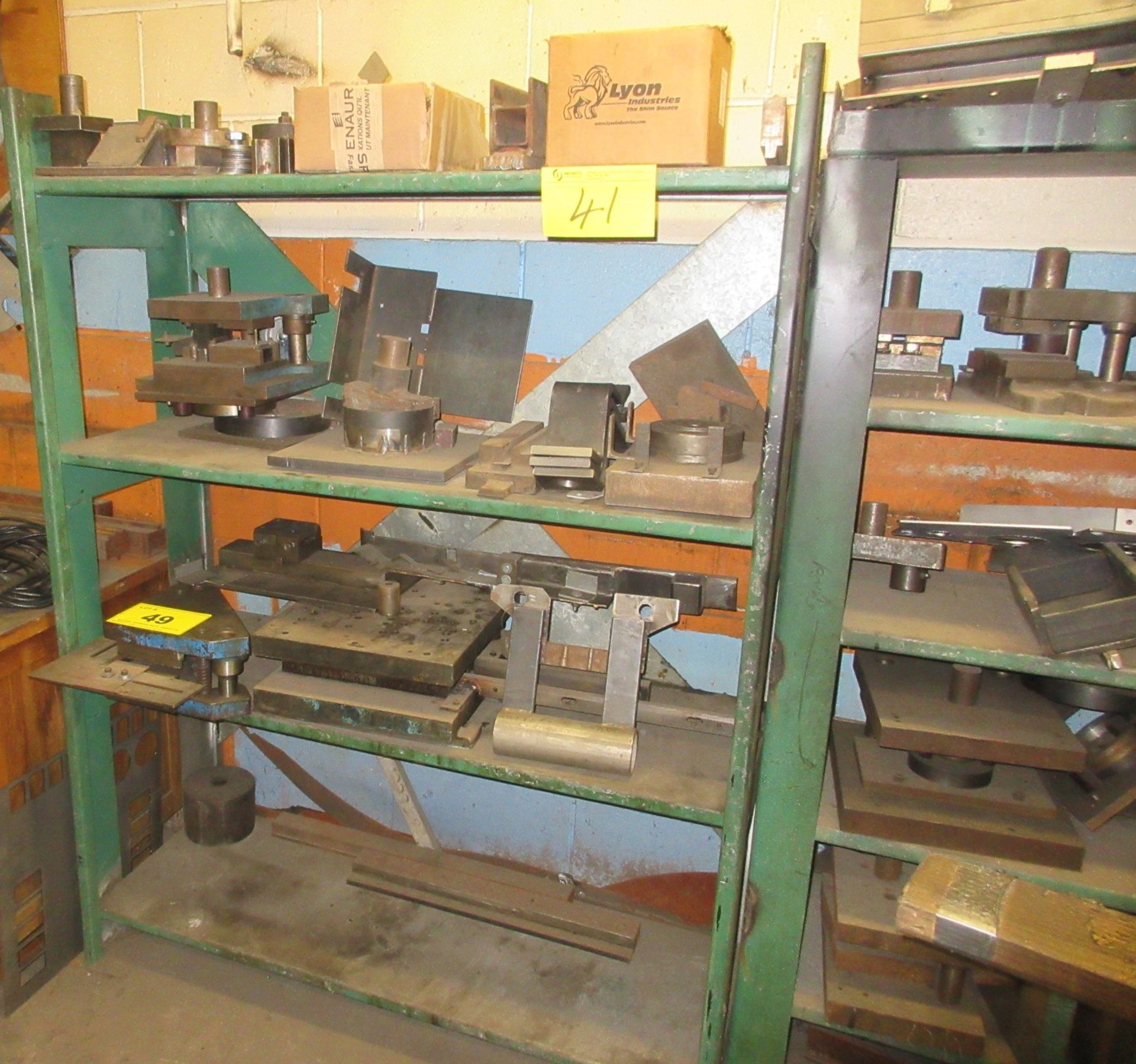 LOT OF ASST. DIES ON (3) METAL RACKS AND DESK (INCLUDING RACKS, NO DESK) - Image 4 of 5