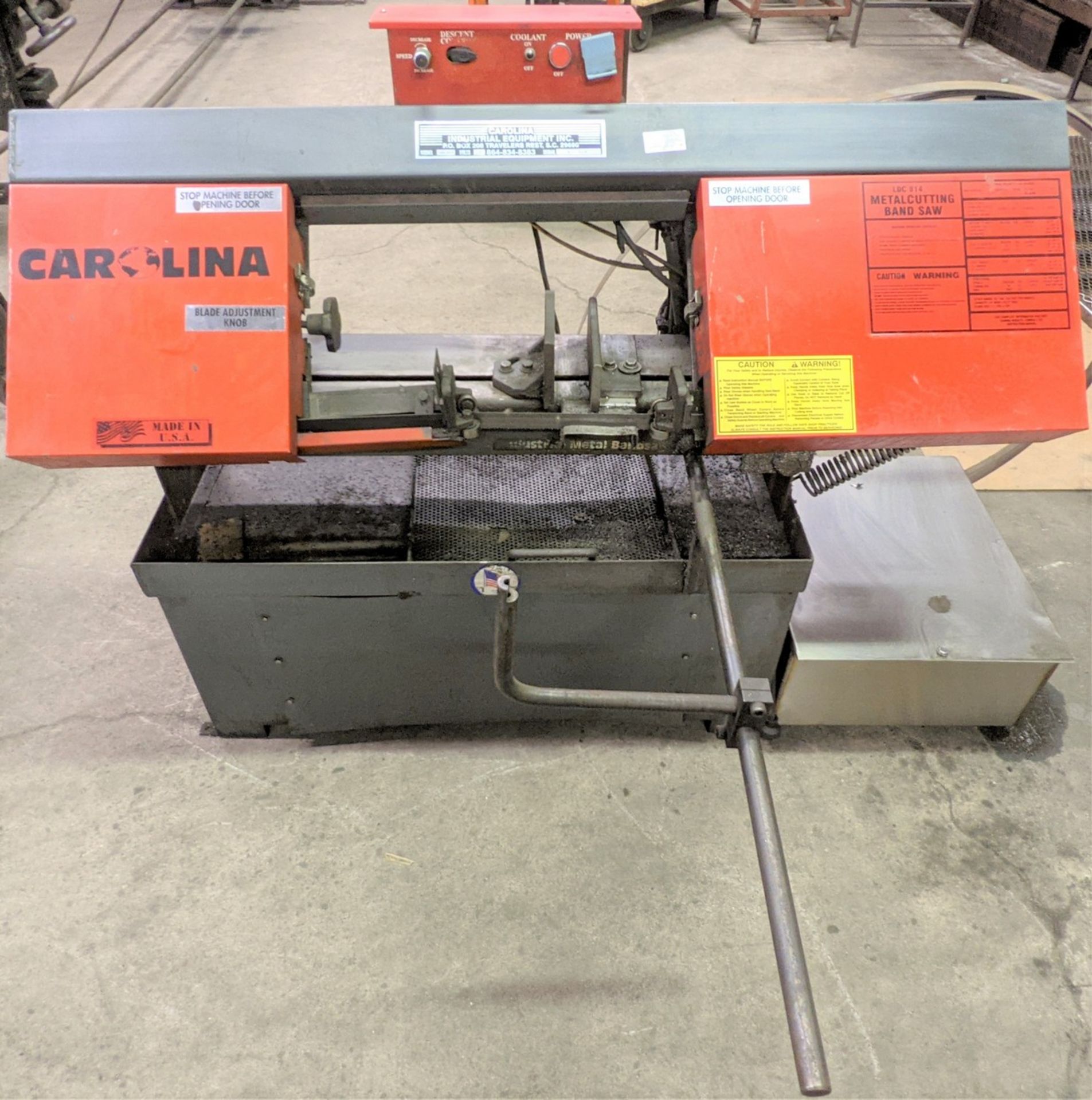 CAROLINA LDC814 HORIZONTAL BANDSAW, S/N 0169 W/ SPARE BLADES - Image 2 of 9