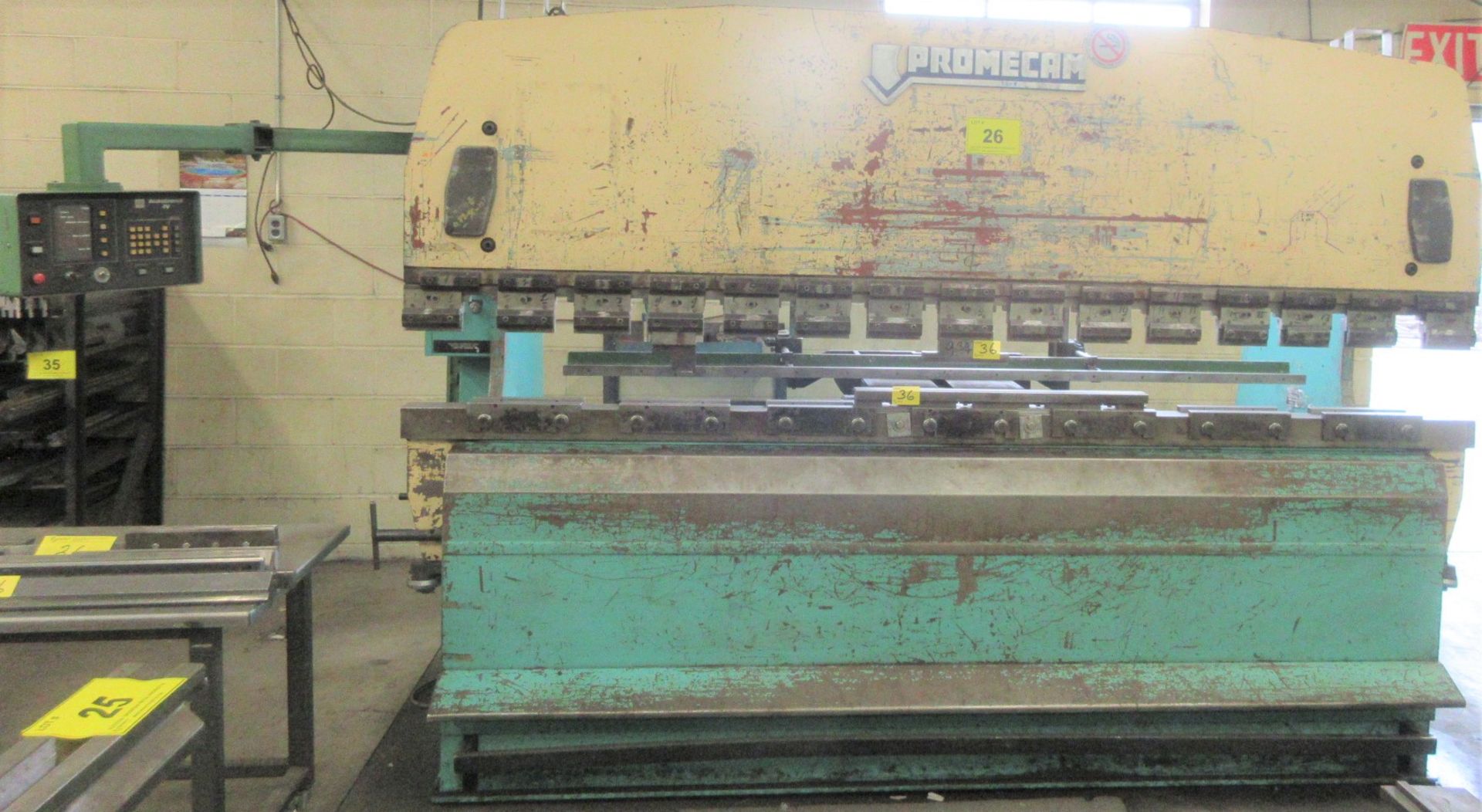 PROMECAM RG-80-30 HYDRAULIC PRESS BRAKE, 10’ X 88-TON CAP., HURCO AUTOBEND IV CNC BACK GAUGE, S/N - Image 14 of 21