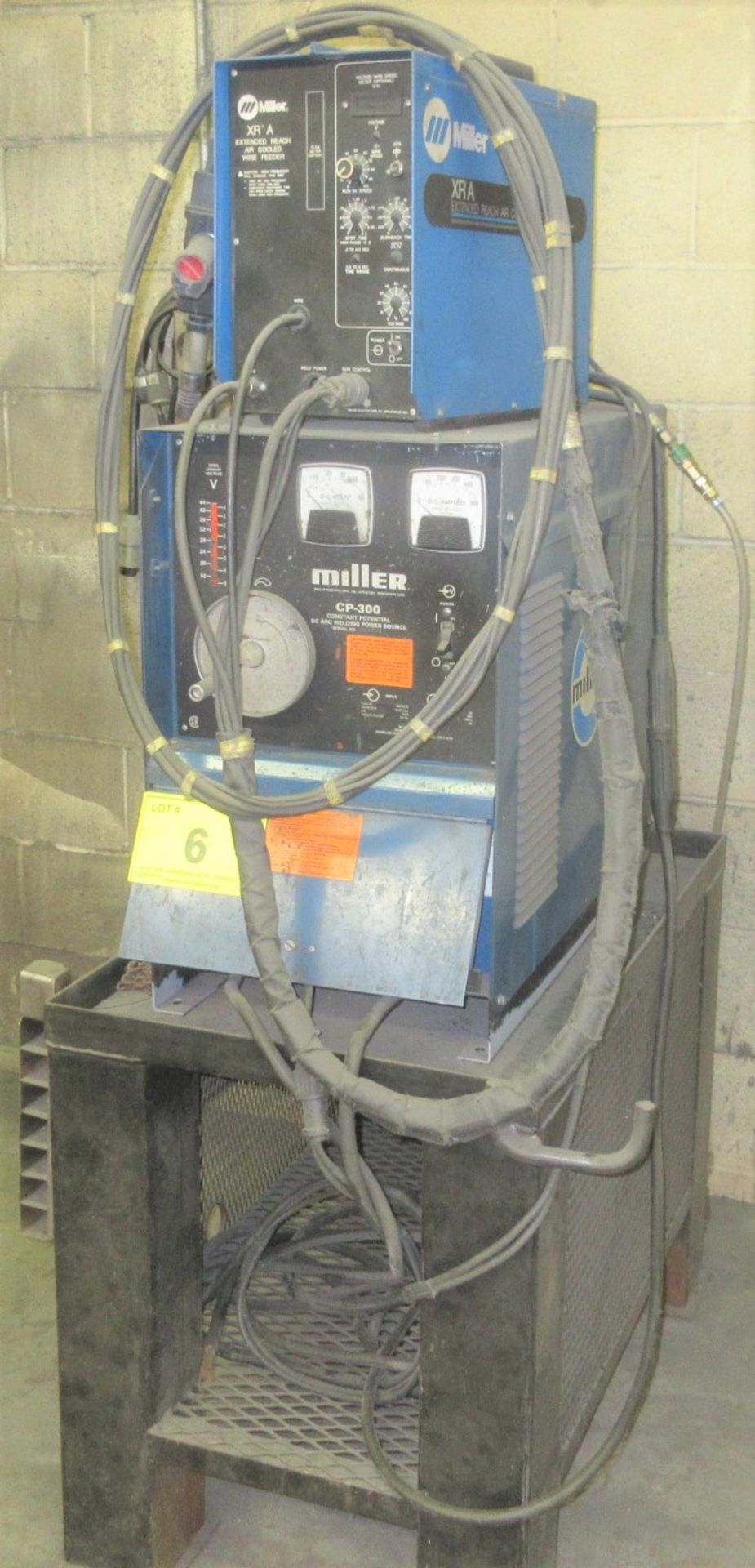 MILLER CP300 WELDER W/ MILLER XRA EXTENDED REACH AIR COOLED WIRE FEEDER, XR15 AIR COOLED PUSH/PULL - Image 3 of 6