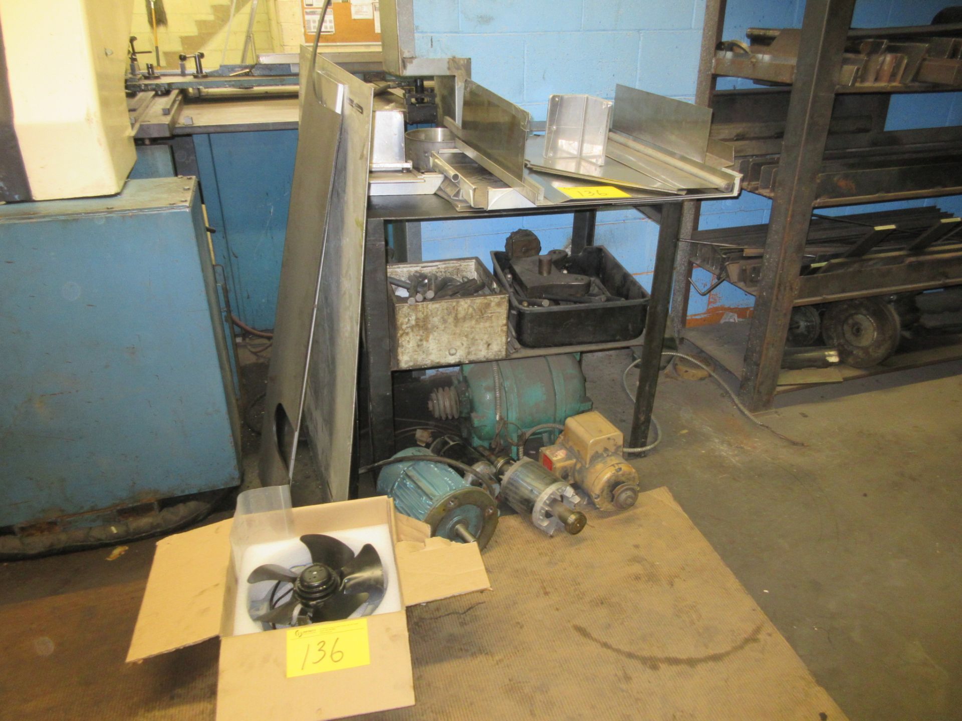 LOT OF MIXED METAL AND MOTORS IN DIE STORAGE ROOM (INCLUDING 2 SHELVING UNITS) - Image 3 of 4