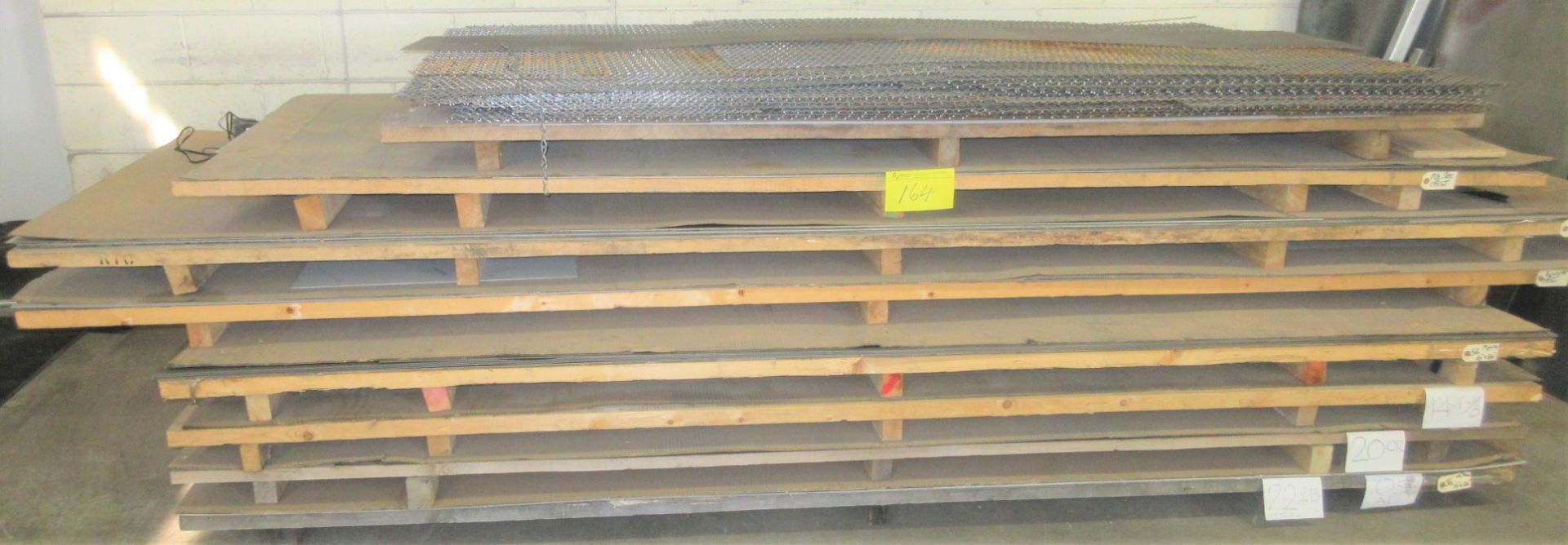 LOT OF (2) STACKED PALLETS OF ASST. 4' X 10' SHEET METAL, ALUMINUM, STAINLESS, STEEL (SPECS IN - Image 2 of 14