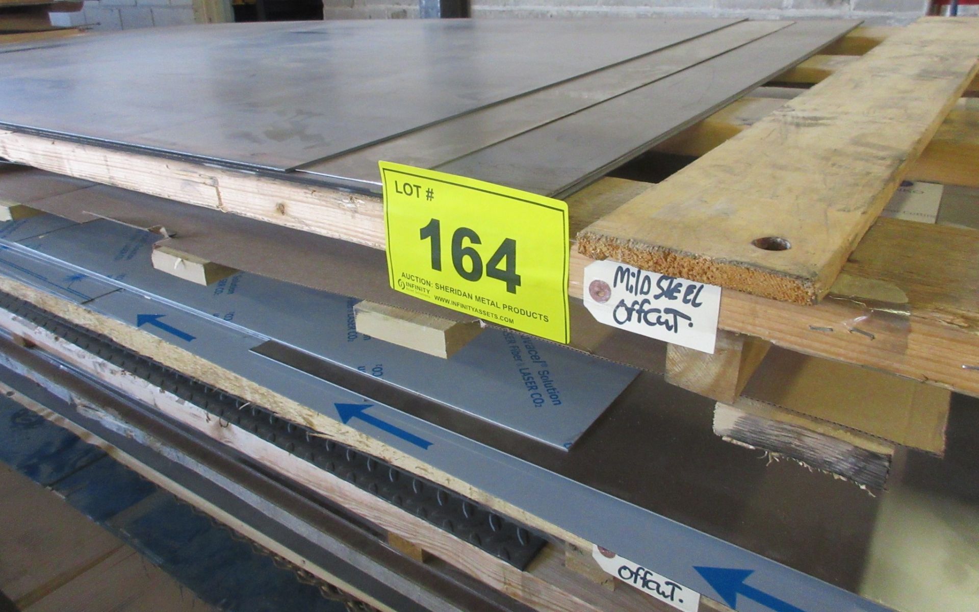 LOT OF (2) STACKED PALLETS OF ASST. 4' X 10' SHEET METAL, ALUMINUM, STAINLESS, STEEL (SPECS IN - Image 9 of 14