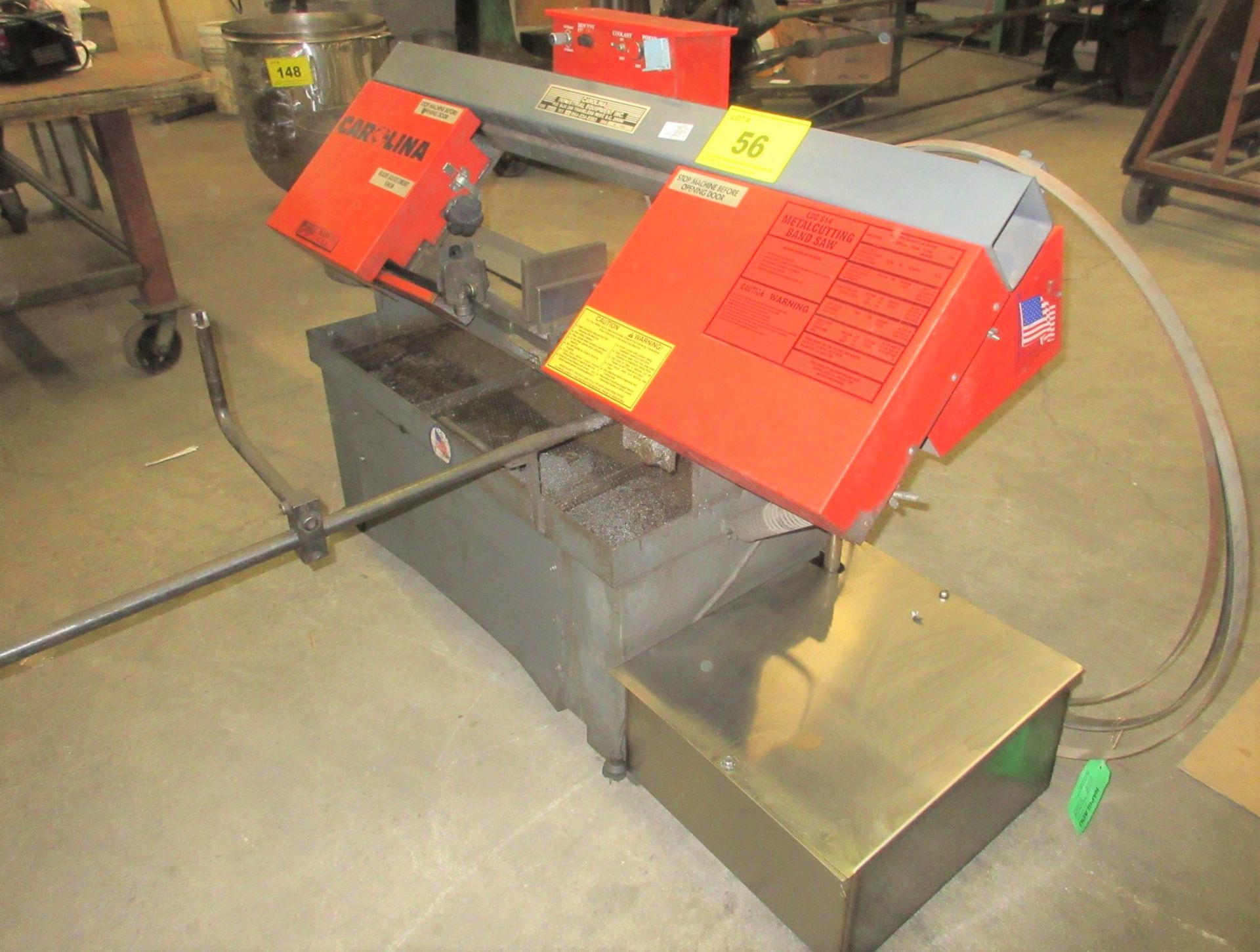 CAROLINA LDC814 HORIZONTAL BANDSAW, S/N 0169 W/ SPARE BLADES - Image 7 of 9