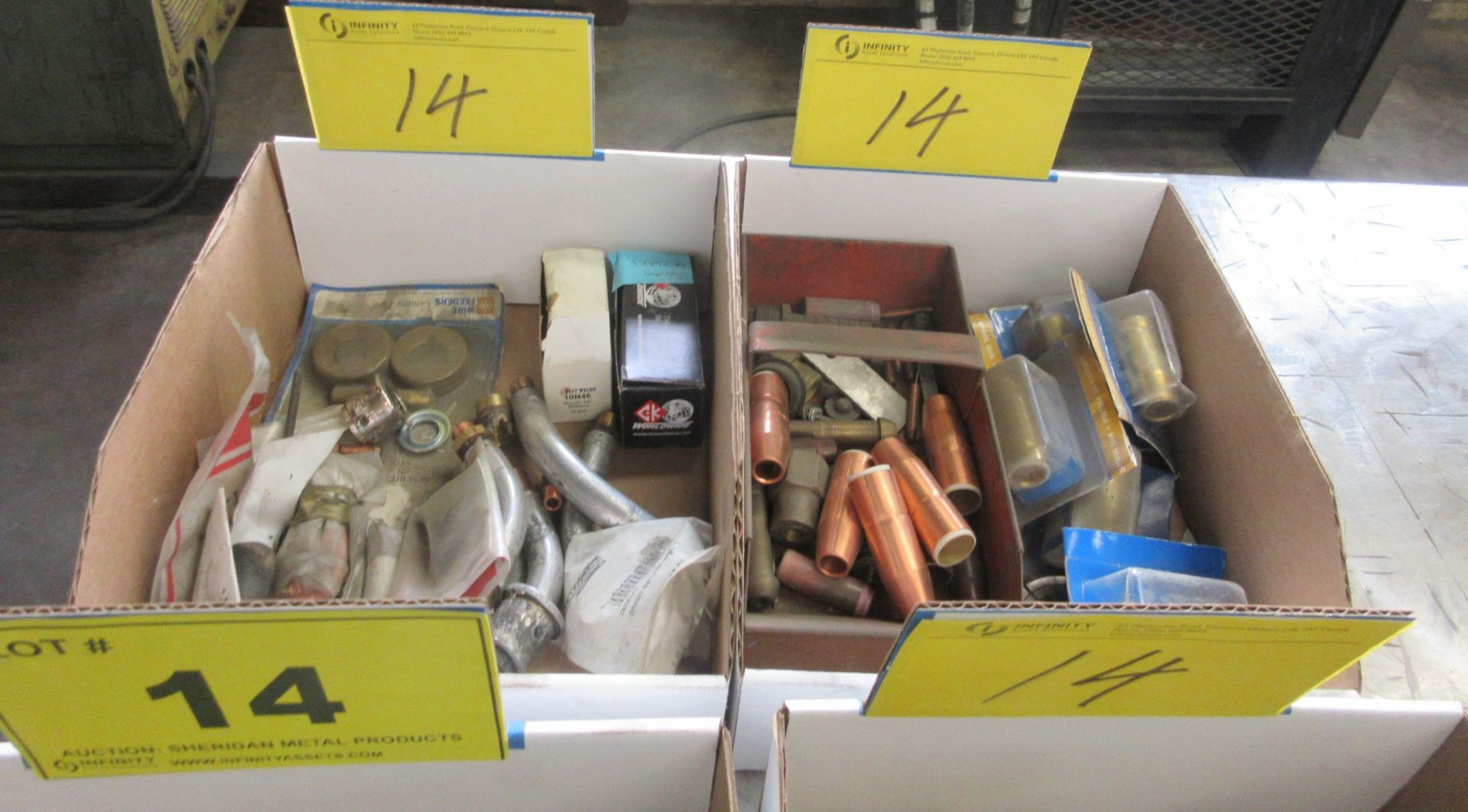 LOT OF (6) BOXES OF TUNGSTEN ELECTRODES, REGULATORS, CONTACT TIPS AND WELDER PARTS - Image 2 of 4