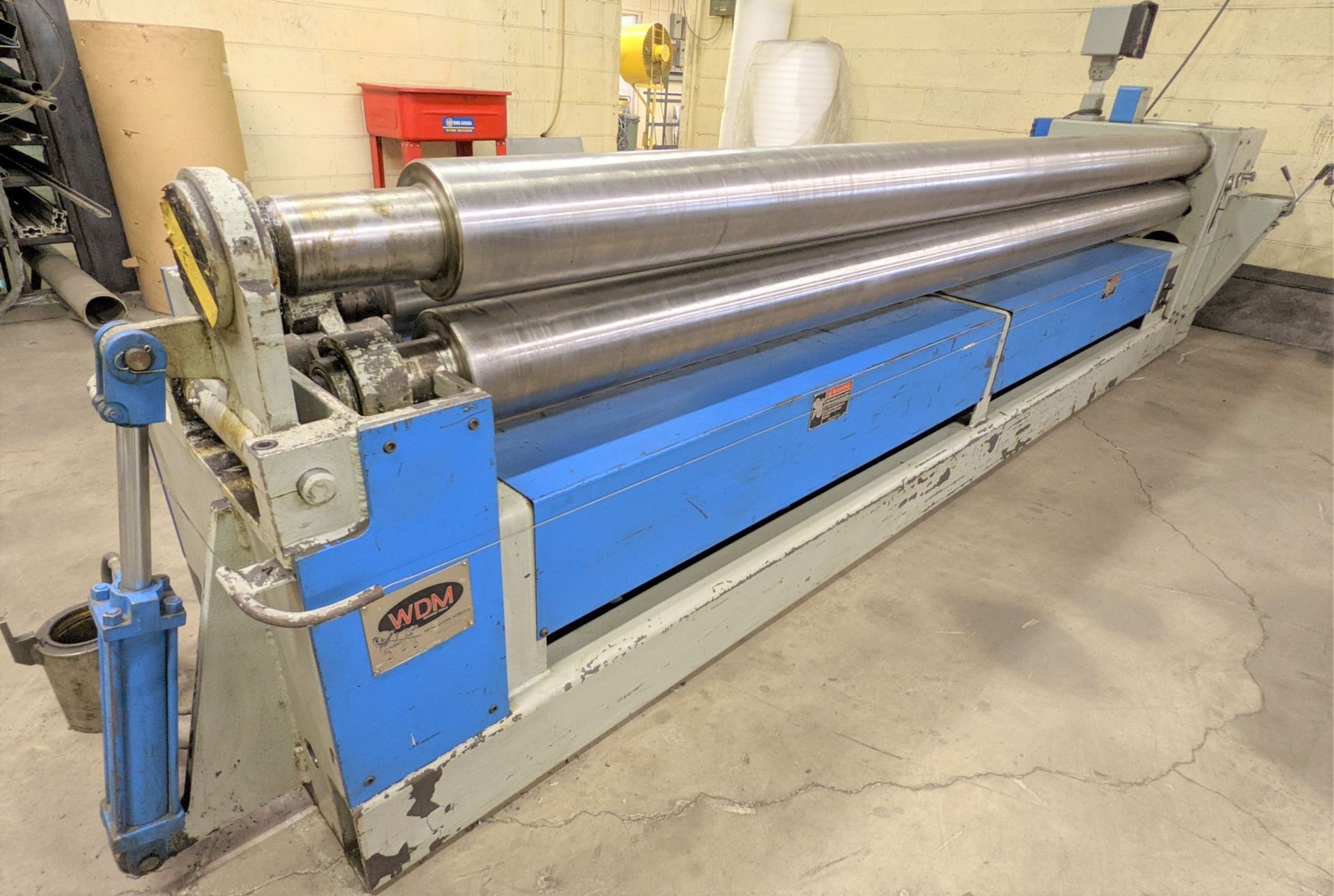 2000 WDM HIP-7-12 HYDRAULIC INITIAL PINCH PLATE ROLLS, 7” ROLL DIA., 12’ X 11GA CAP., 5HP, AIR DROP, - Image 3 of 11