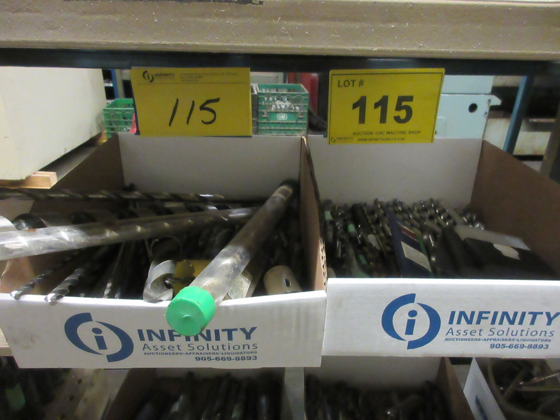 LOT OF (2) BOXES OF HIGH SPEED DRILL BITS, CONCRETE BITS, HOLE SAW BITS