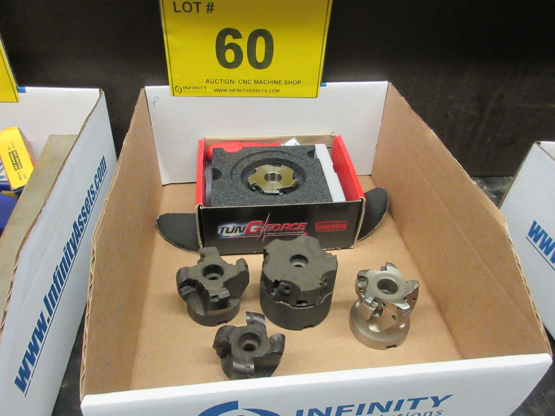 BOX OF CARBIDE INSERT CUTTING HEADS