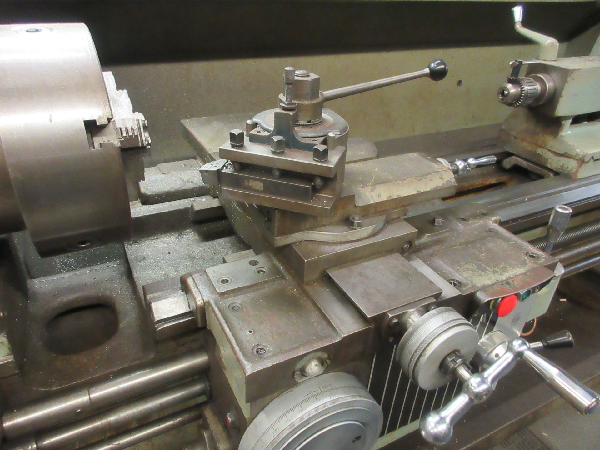 GWM S1 LATHE, 12” 3-JAW CHUCK, 20” SWING, 80” BED, 65” BETWEEN CENTERS, TAILSTOCK, TOOL POST, SPEEDS - Image 10 of 17