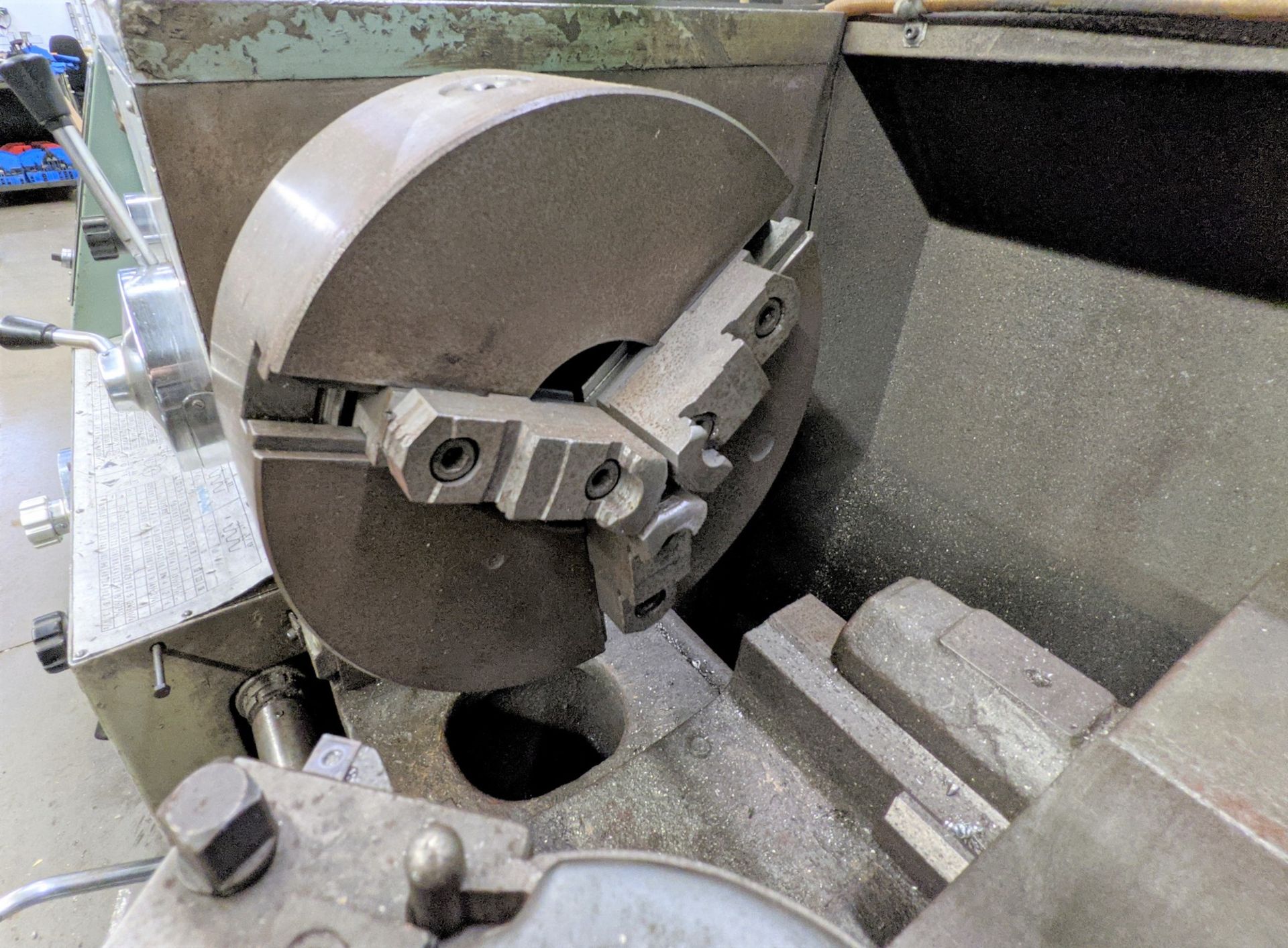 GWM S1 LATHE, 12” 3-JAW CHUCK, 20” SWING, 80” BED, 65” BETWEEN CENTERS, TAILSTOCK, TOOL POST, SPEEDS - Image 9 of 17