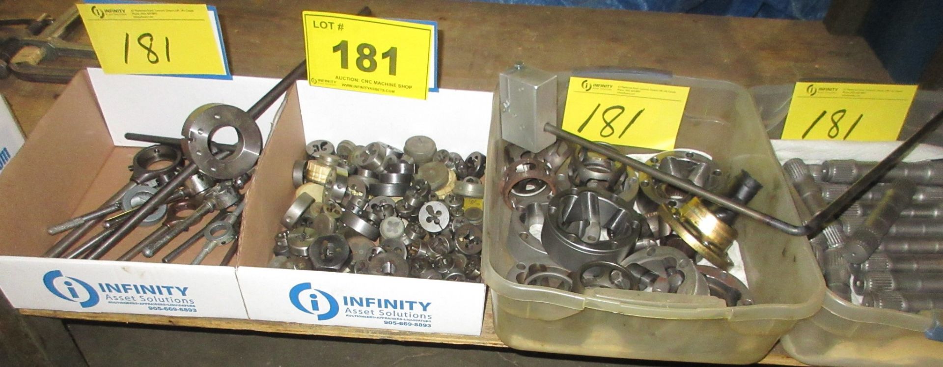 LOT OF (4) BOXES OF TAP AND DIE TOOLING