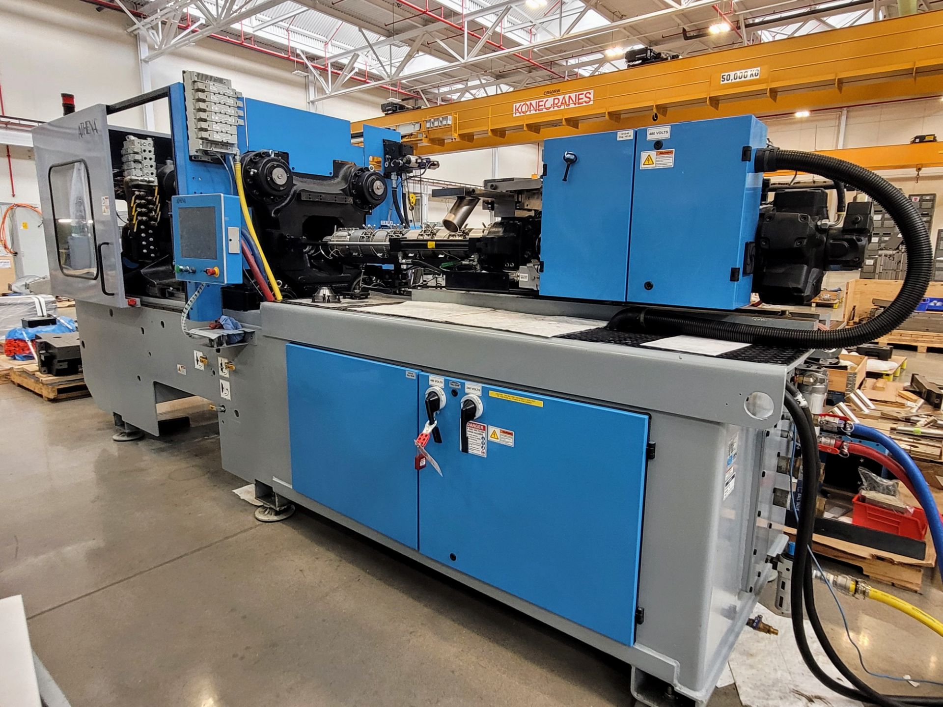 2014 NIIGON A150RS 42/42 HORIZONTAL INJECTION MOLDING MACHINE, 170 TON CAPACITY, 7.4 OZ SHOT SIZE - Image 9 of 23